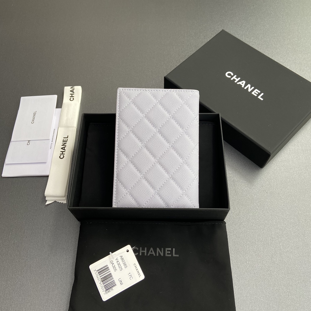 [Chanel] 샤넬 램스킨 퀼팅 패스포트 홀더/여권 지갑