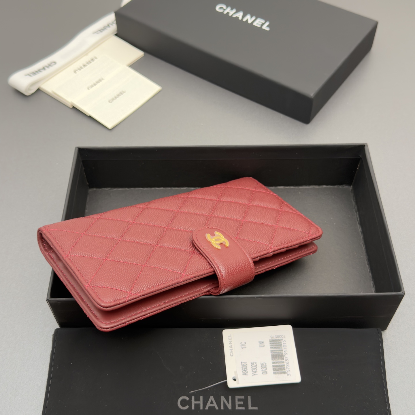 Chanel 샤넬 퀼팅 롱 월렛 지갑