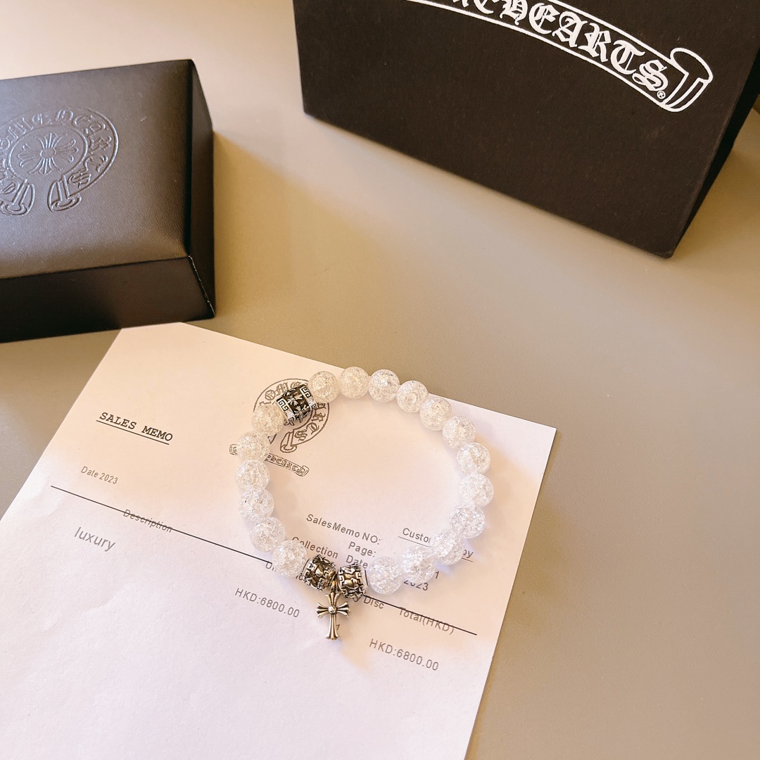 크롬하츠(CHROME HEARTS) 빈티지 크로스 비즈 팔찌 악세사리