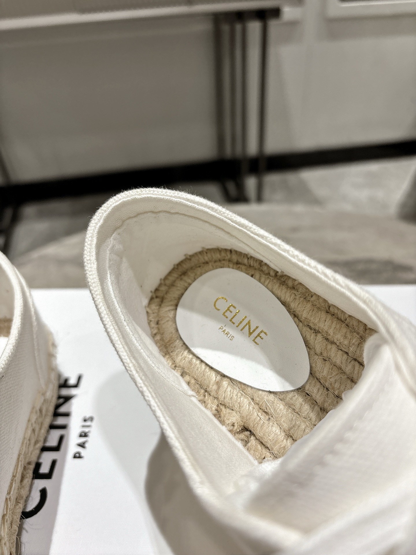 셀린느(CELINE) 스트라이프 에스파드류 레이스업 슈즈 신발