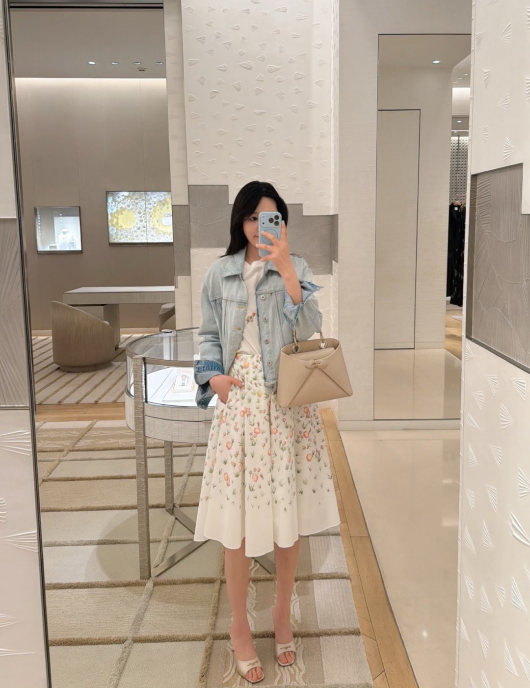 디올(DIOR) 로고 자수 워싱 데님 재킷 상의 의류