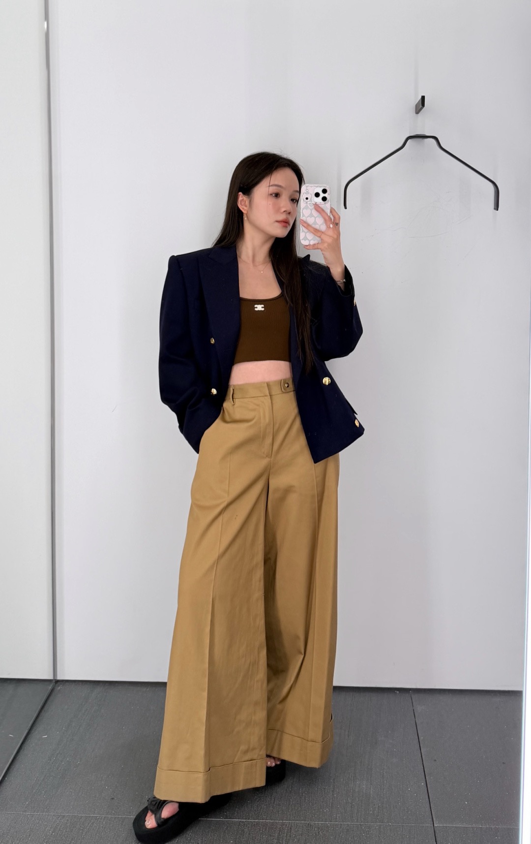 셀린느(CELINE) 골드 버튼 와이드 슬랙스 의류