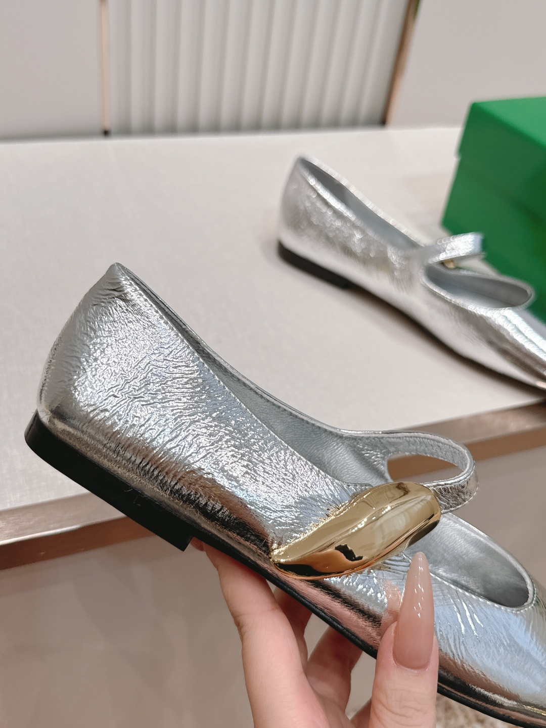 보테가 베네타(BOTTEGA VENETA) 샬롯 메리제인 플랫 발레 슈즈 신발