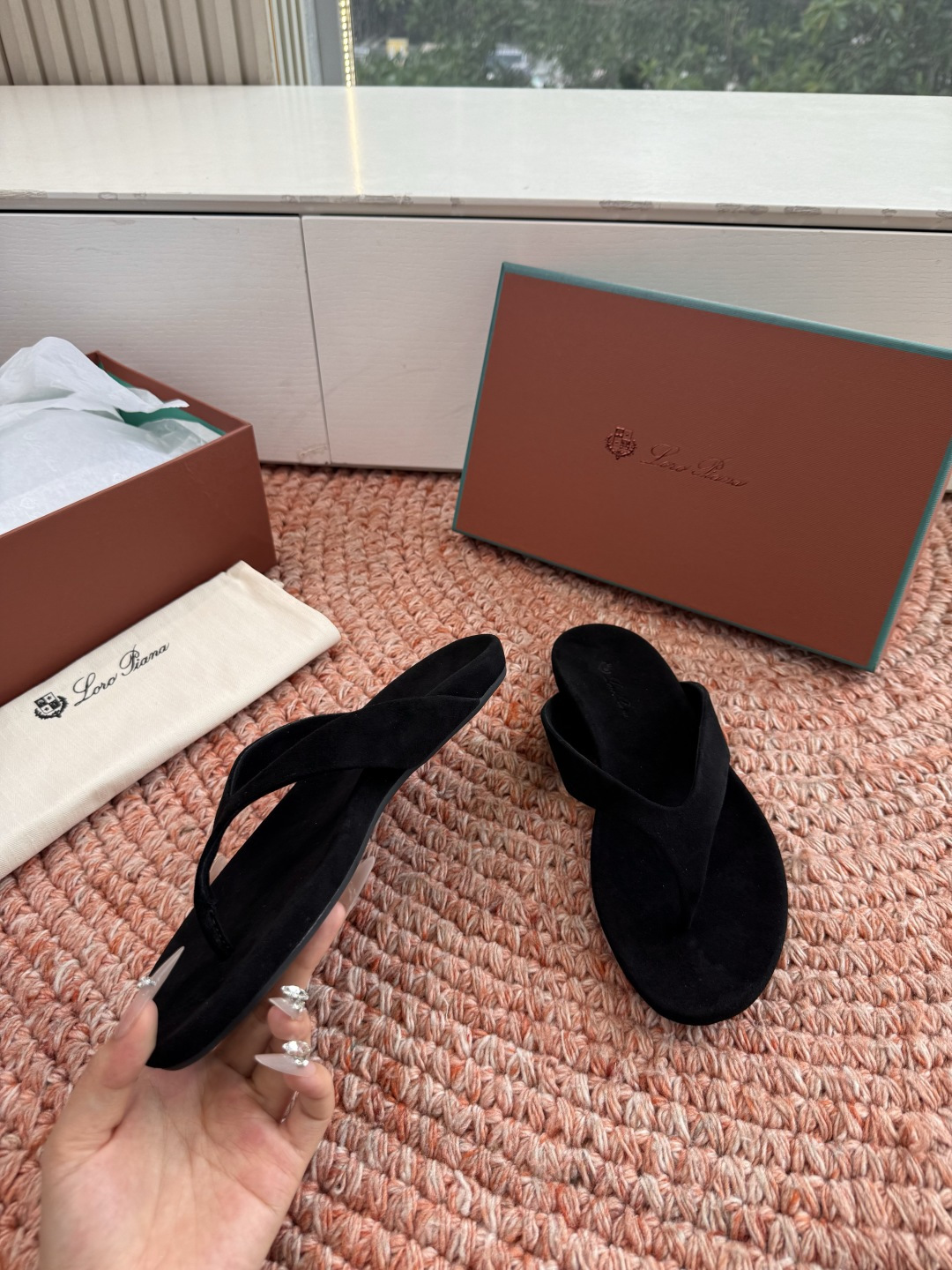 로로피아나(LORO PIANA) 잉글리시 플립플랍 쪼리 신발