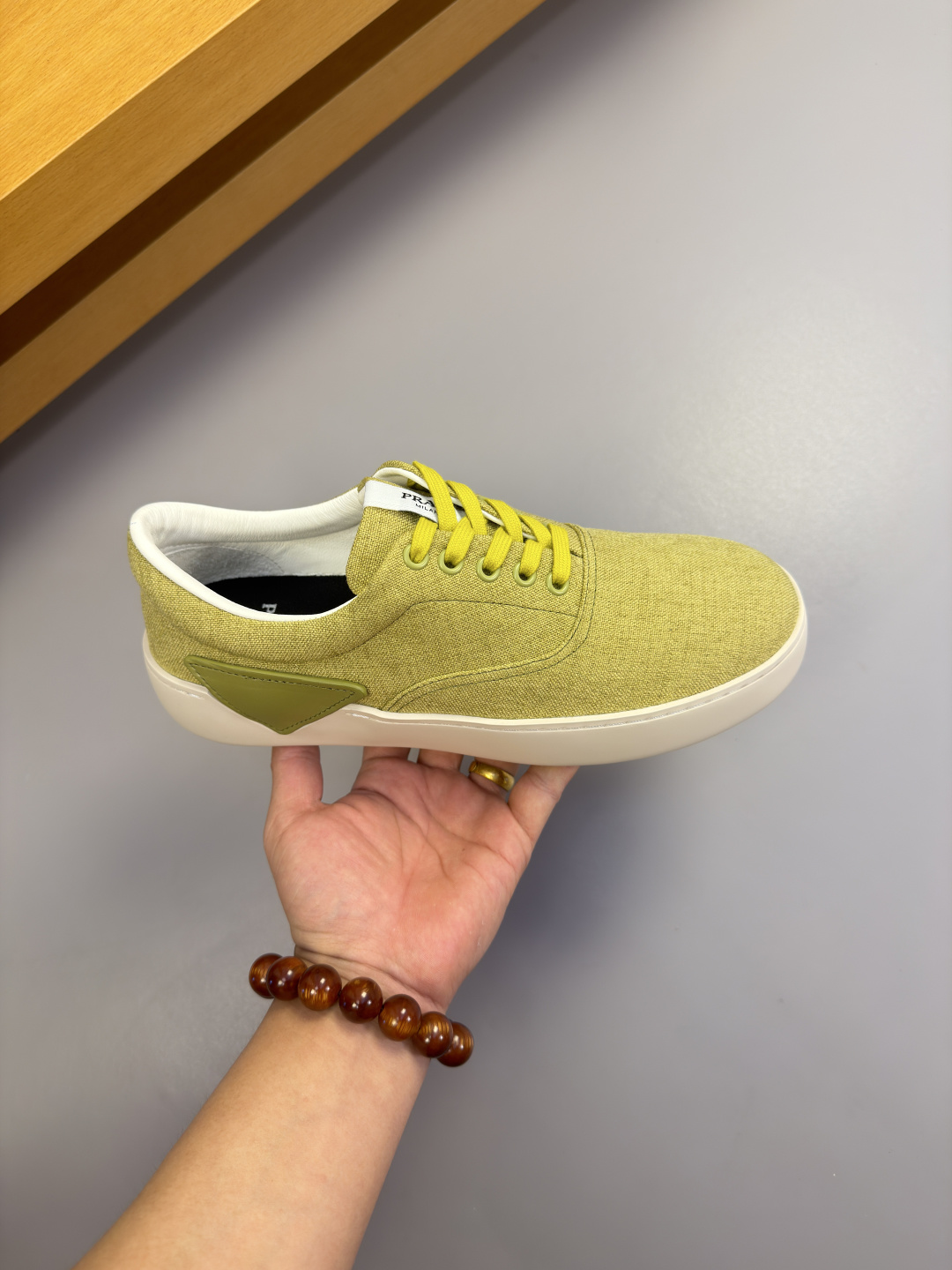 PRADA 프라다 데님 캔버스 스니커즈 신발