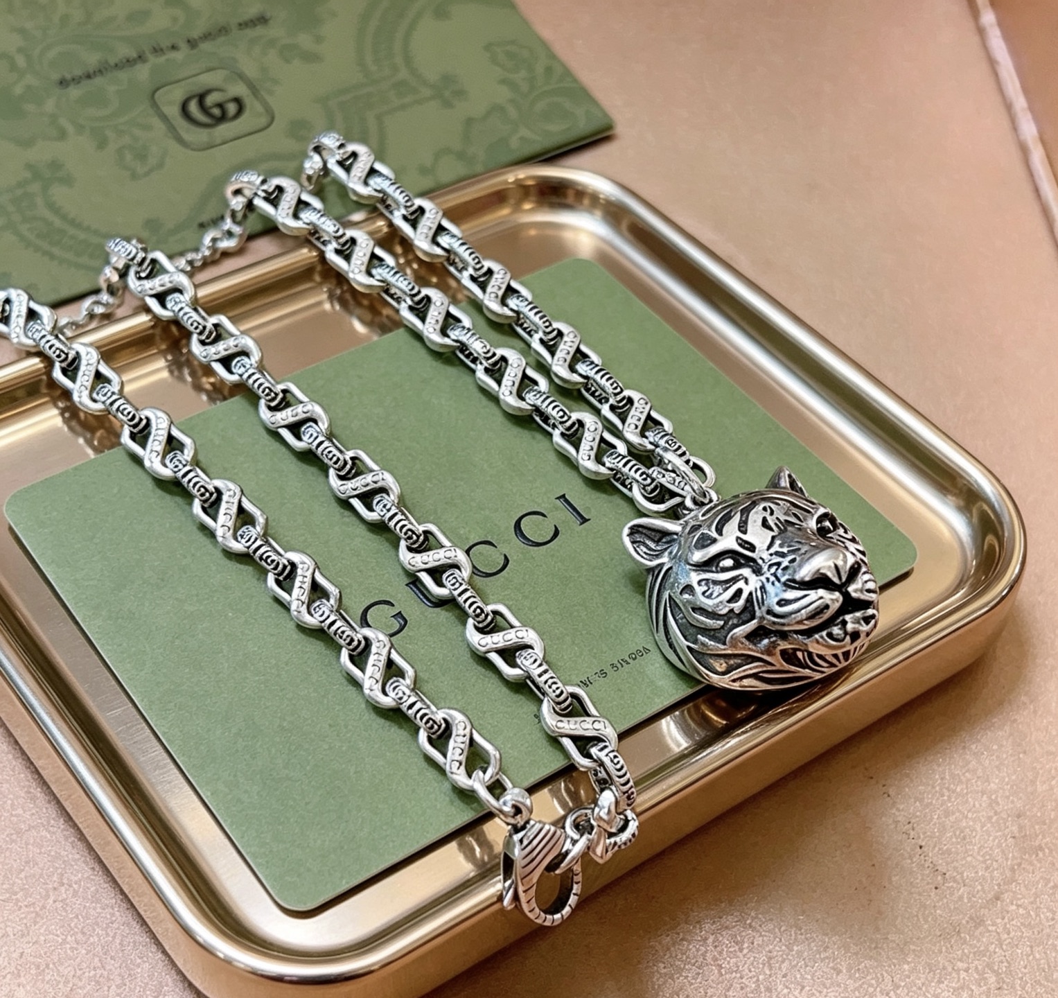 구찌(GUCCI) 더블 G 빈티지 체인 목걸이 악세사리
