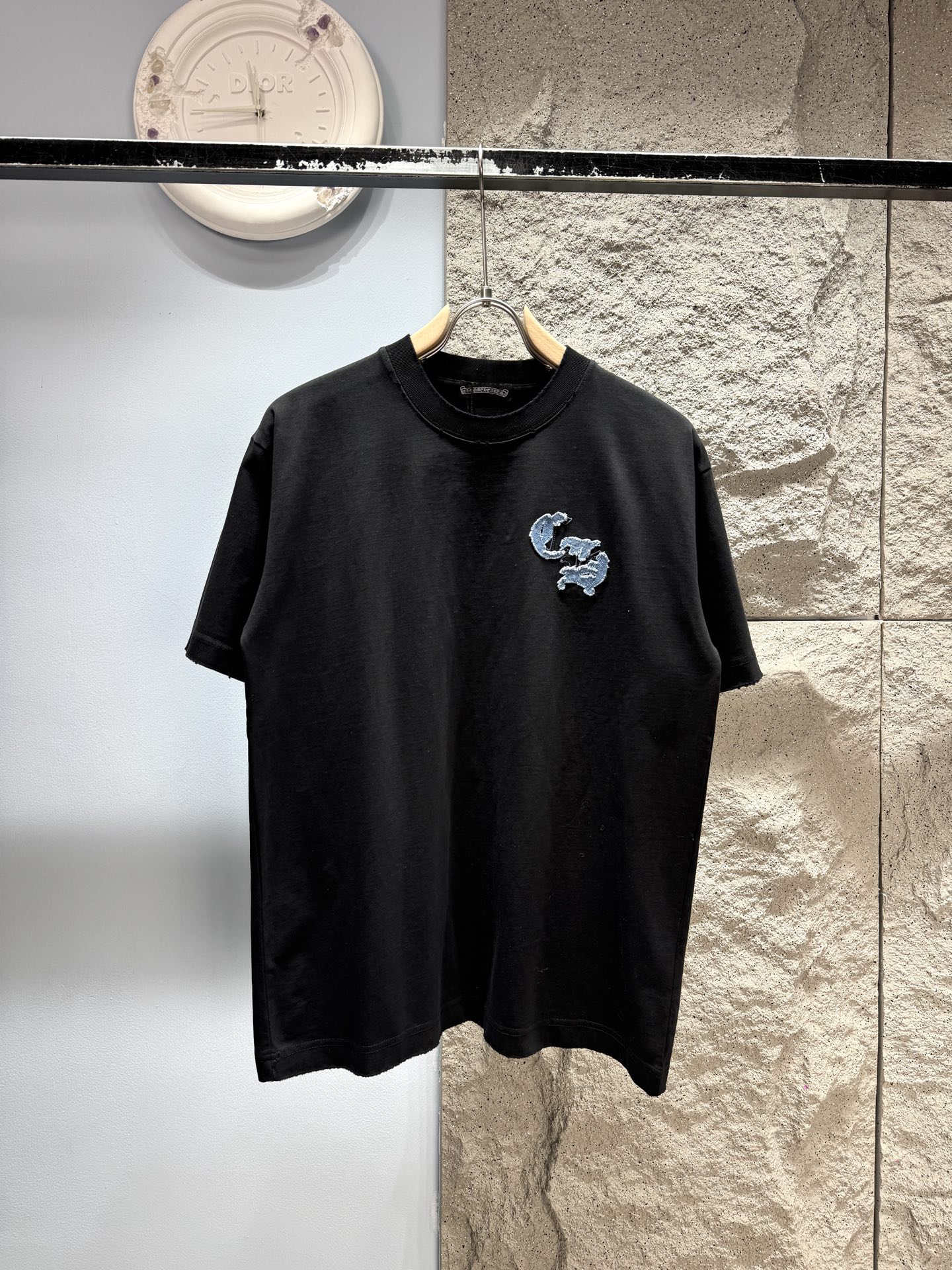 크롬하츠(CHROME HEARTS) 아플리케 자수 반팔 티셔츠 상의 의류