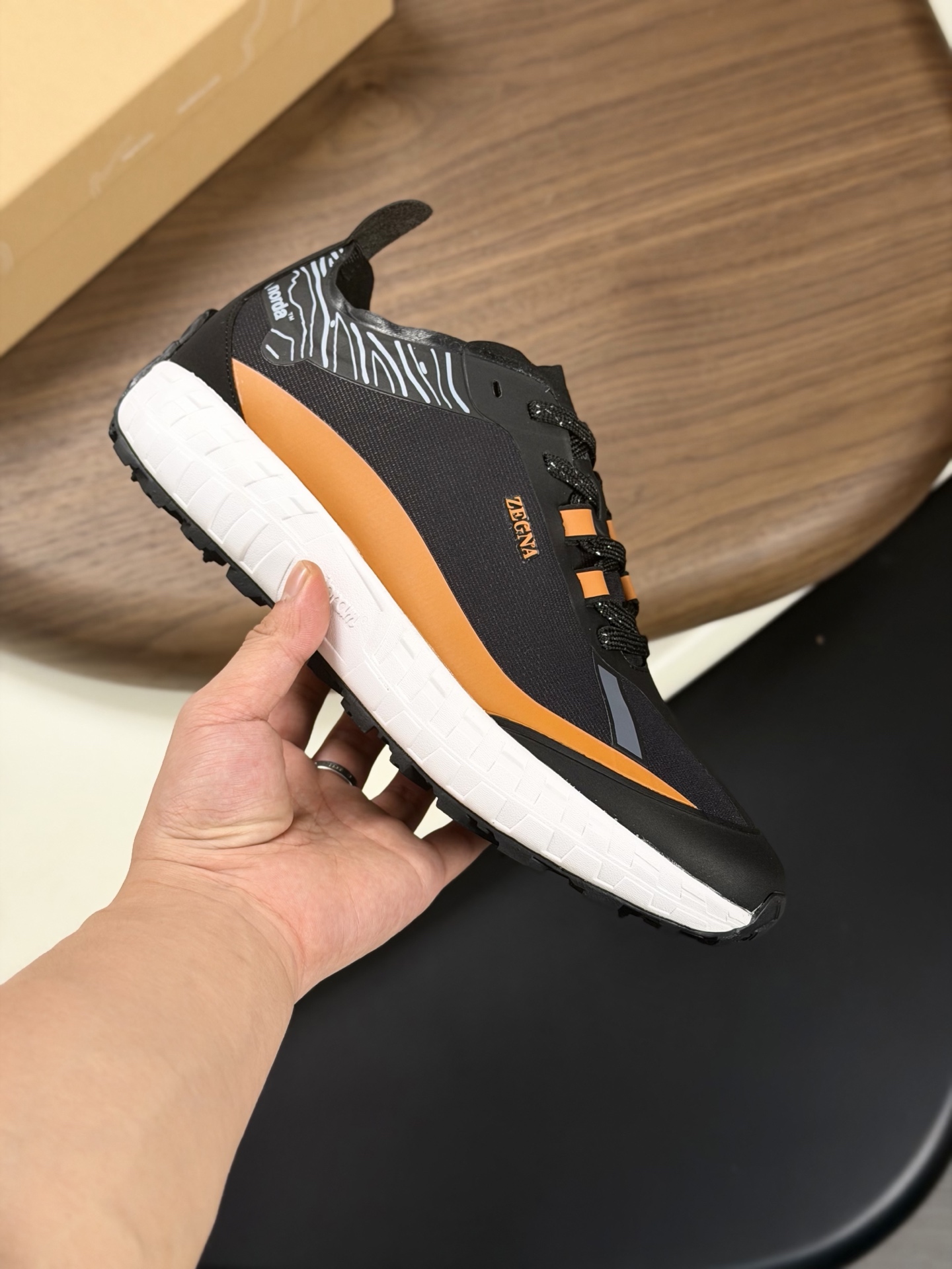 Zegna 제냐 232 스웨이드 스니커즈 신발