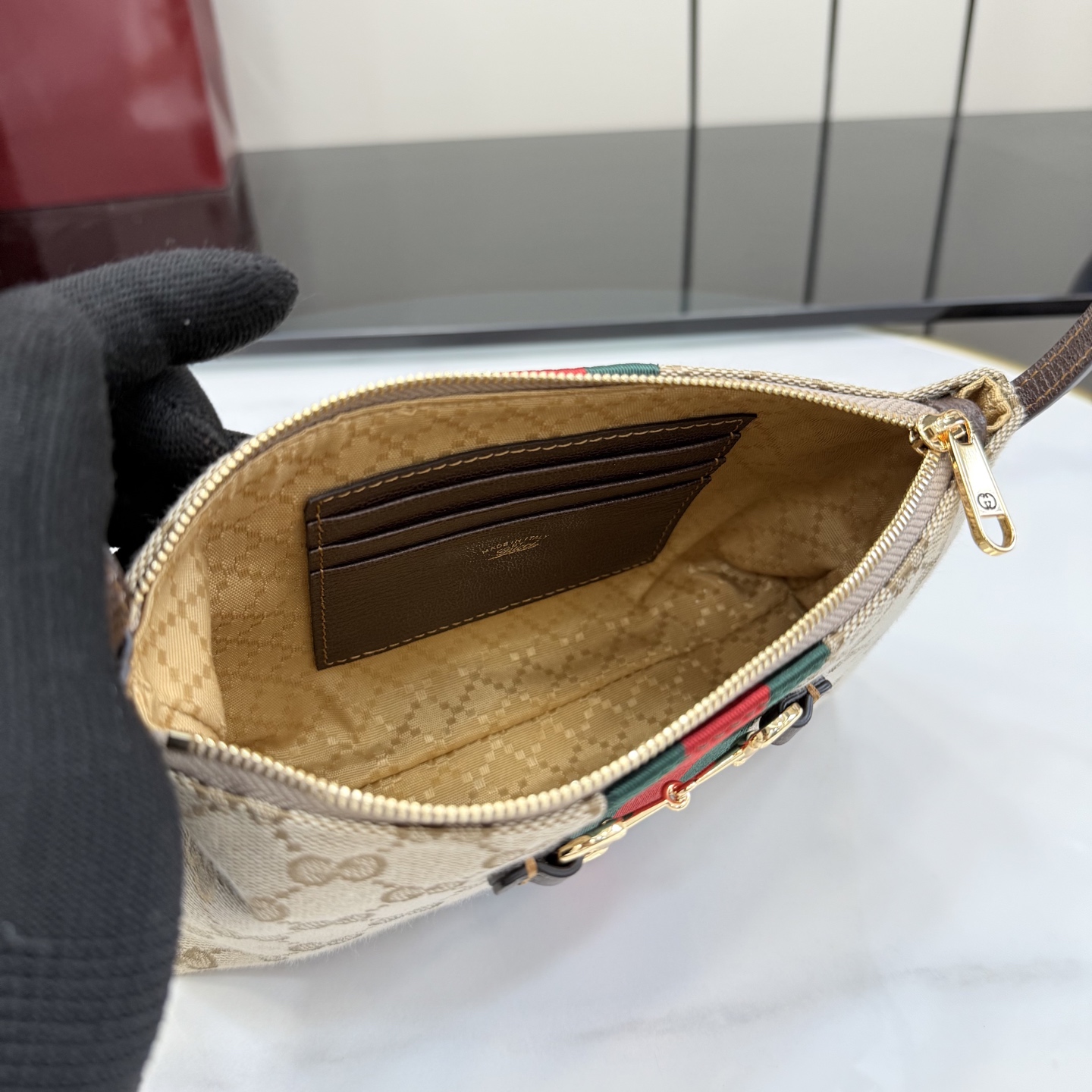 [Gucci] 구찌 Generation 26SS 홀스빗 웹 GG 캔버스 미니 숄더백 가방