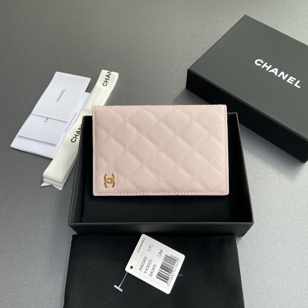 [Chanel] 샤넬 램스킨 퀼팅 패스포트 홀더/여권 지갑