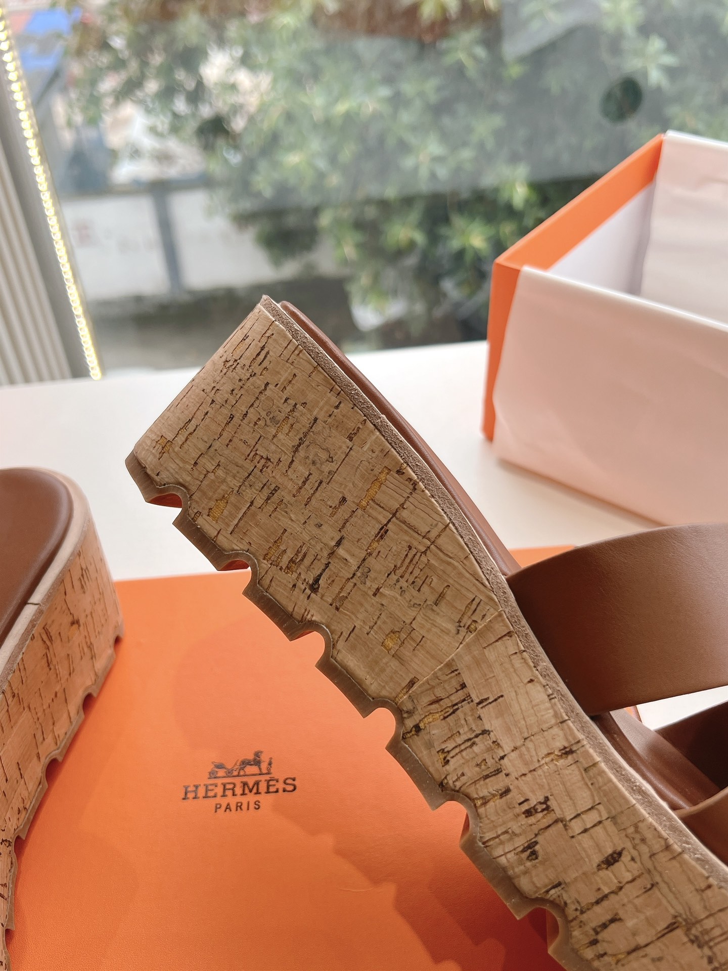 에르메스(HERMES) 웨지힐 슬리퍼 신발