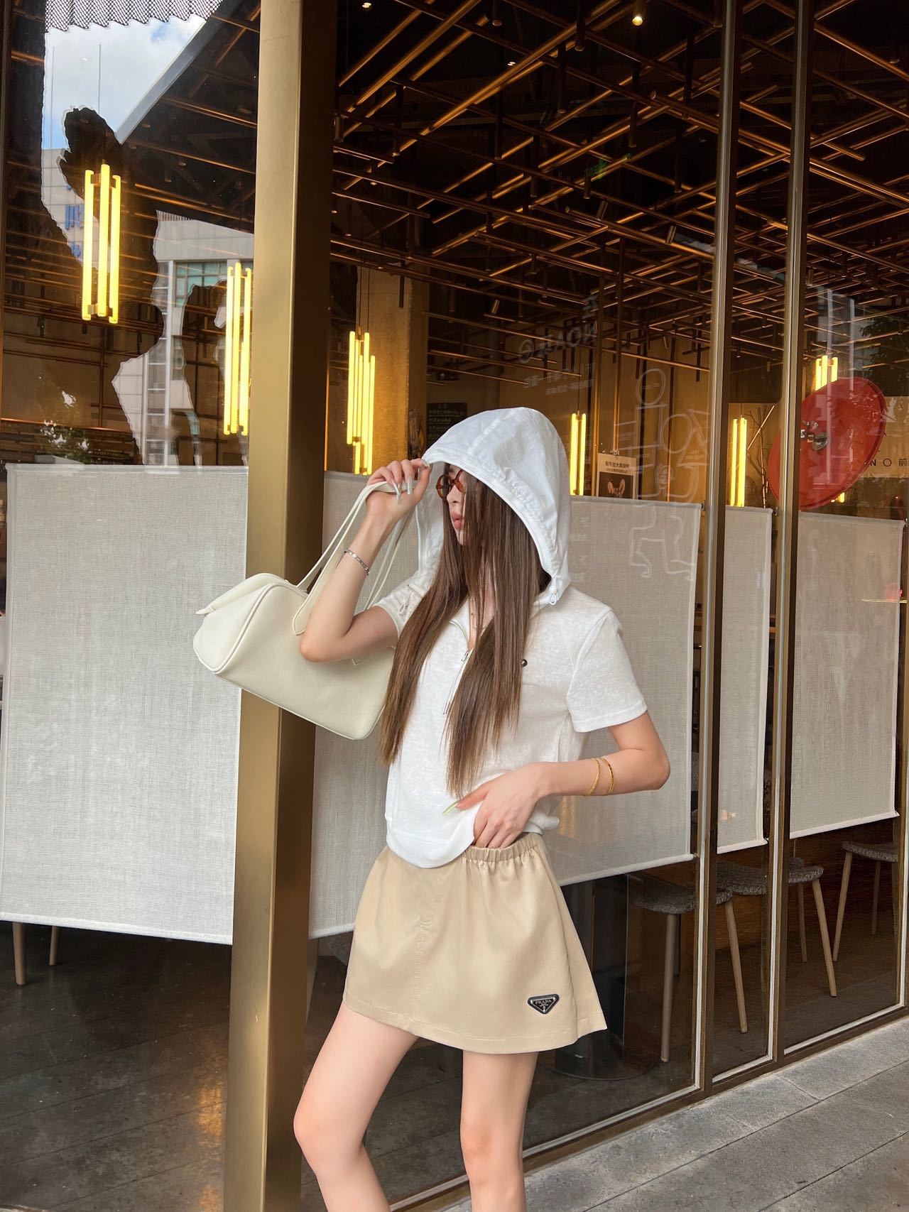 PRADA 프라다 하이엔드 텍스처 미니 스커트 팬츠 의류