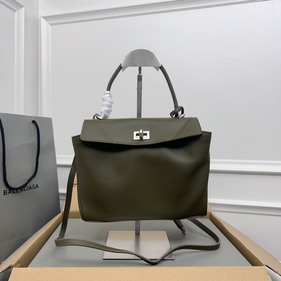 BALENCIAGA 발렌시아가 Rodeo 로데오 미니 핸드백 (다크 그린 컬러 / 실버 하드웨어) 가방