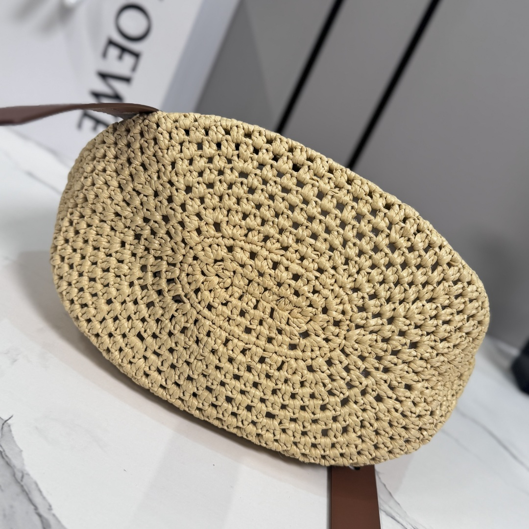 [Loewe] 로에베 Punch Hole Hobo 펀치 홀 호보 라피아 숄더백 가방