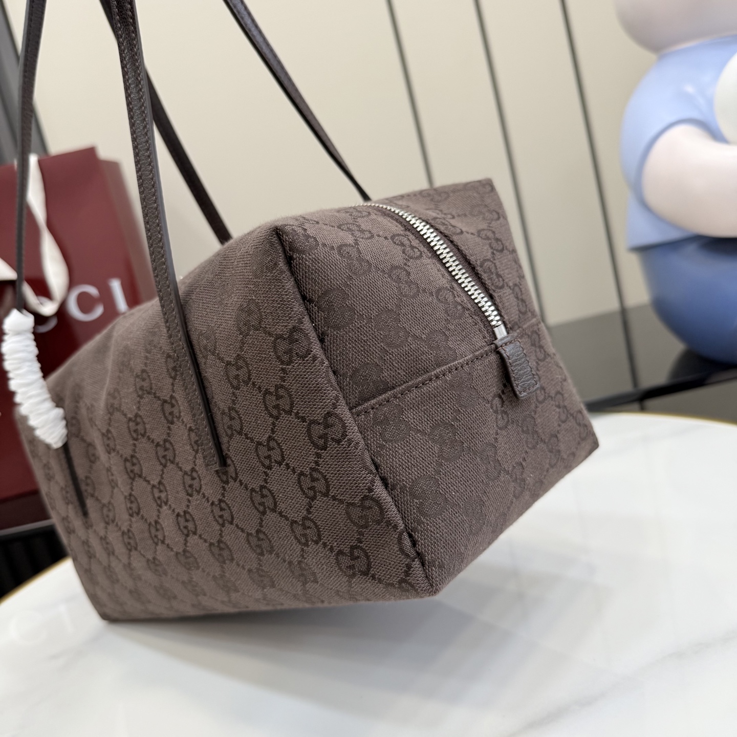 [Gucci] 구찌 (Generation) GG 캔버스 보스턴백 (다크 브라운) 가방