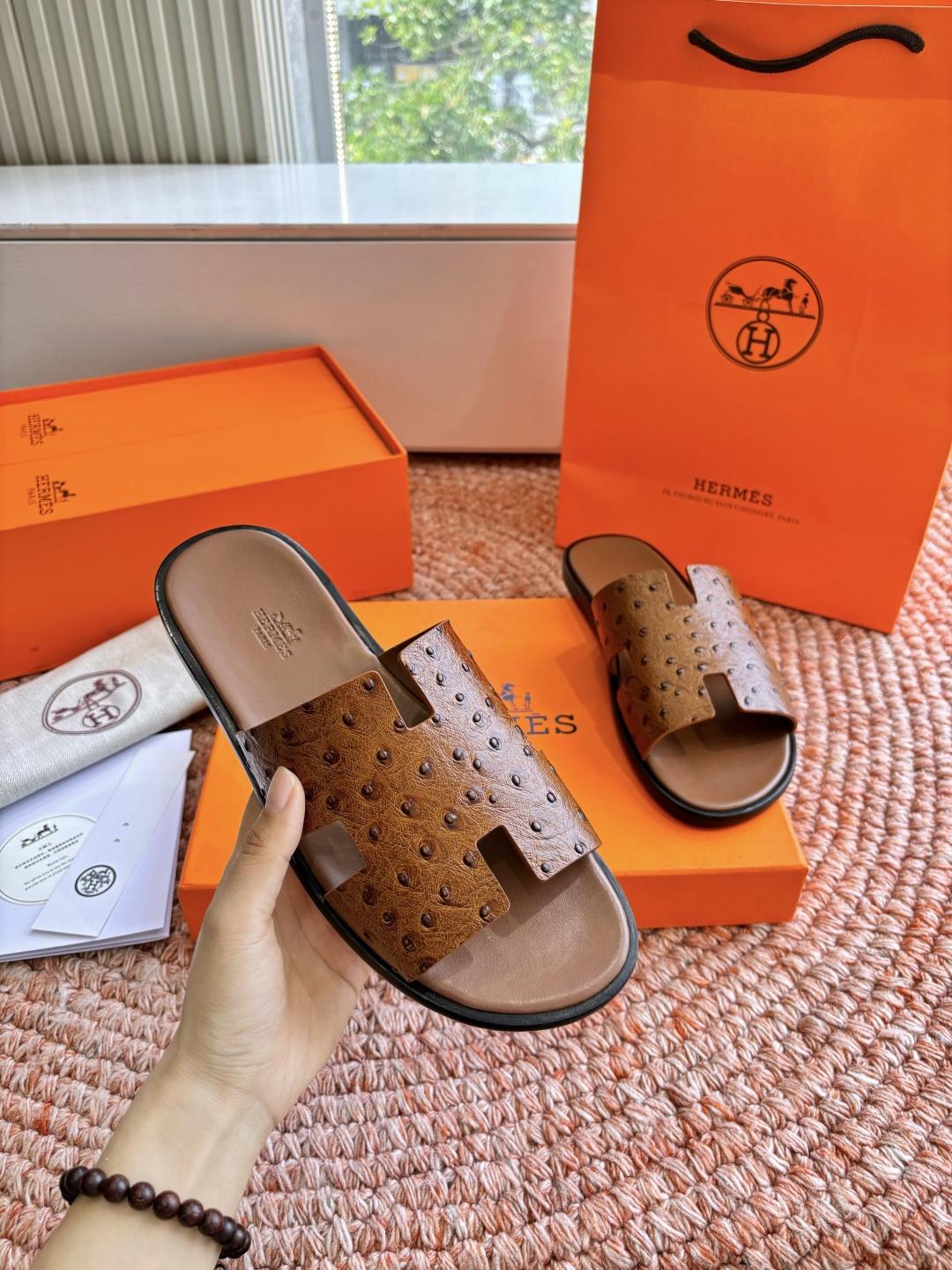 에르메스(HERMES) H 스트랩 슬리퍼 샌들 신발