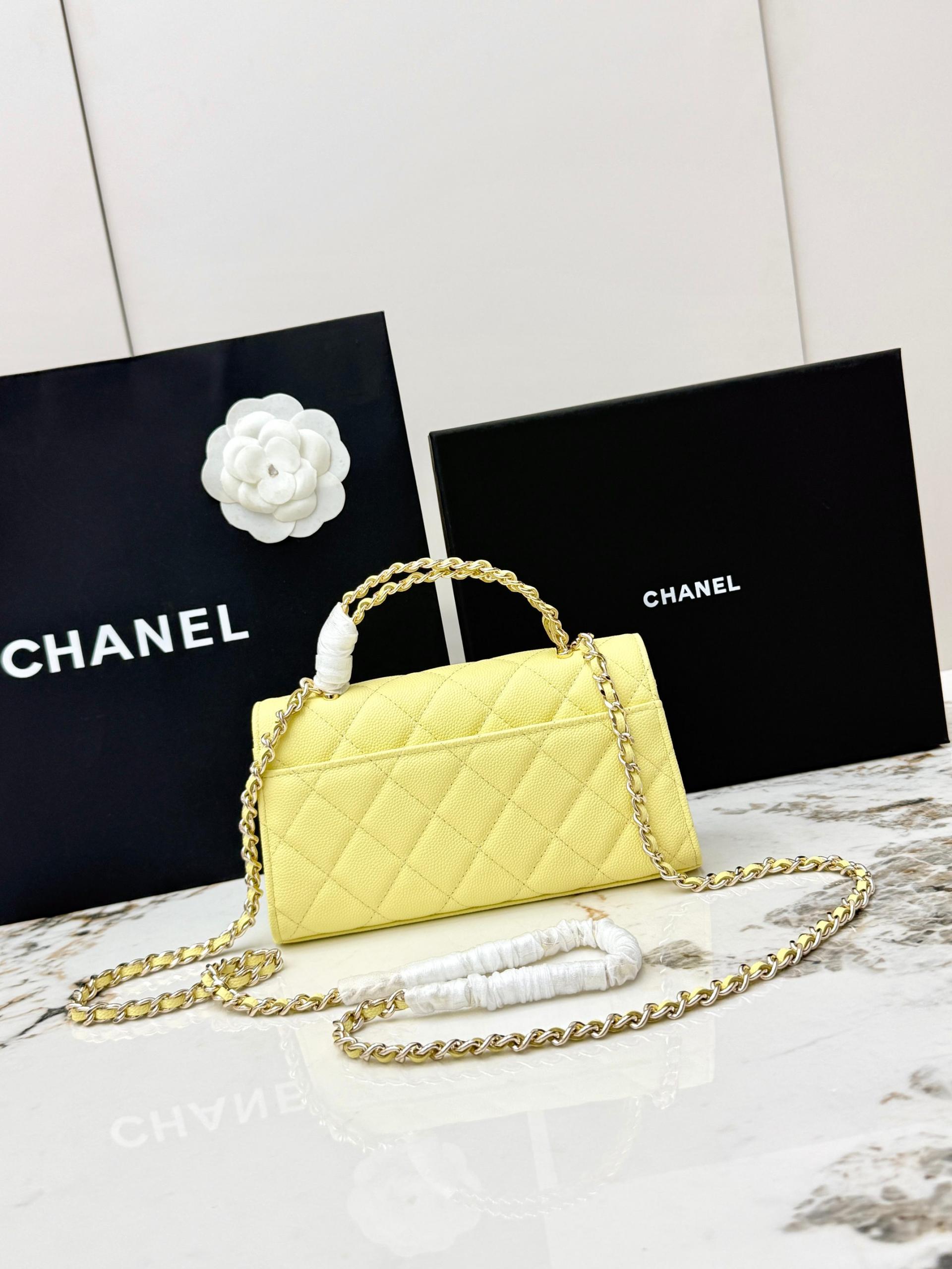 Chanel 25S 샤넬 캐비어 카우레더 Kelly 핸들백 가방