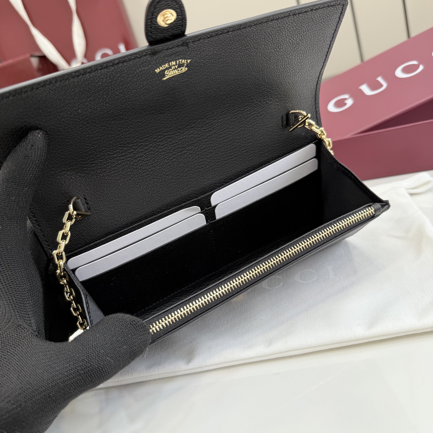 [Gucci] 구찌 26SS Jackie 재키 1961 레더 체인 월렛 (WOC) 지갑