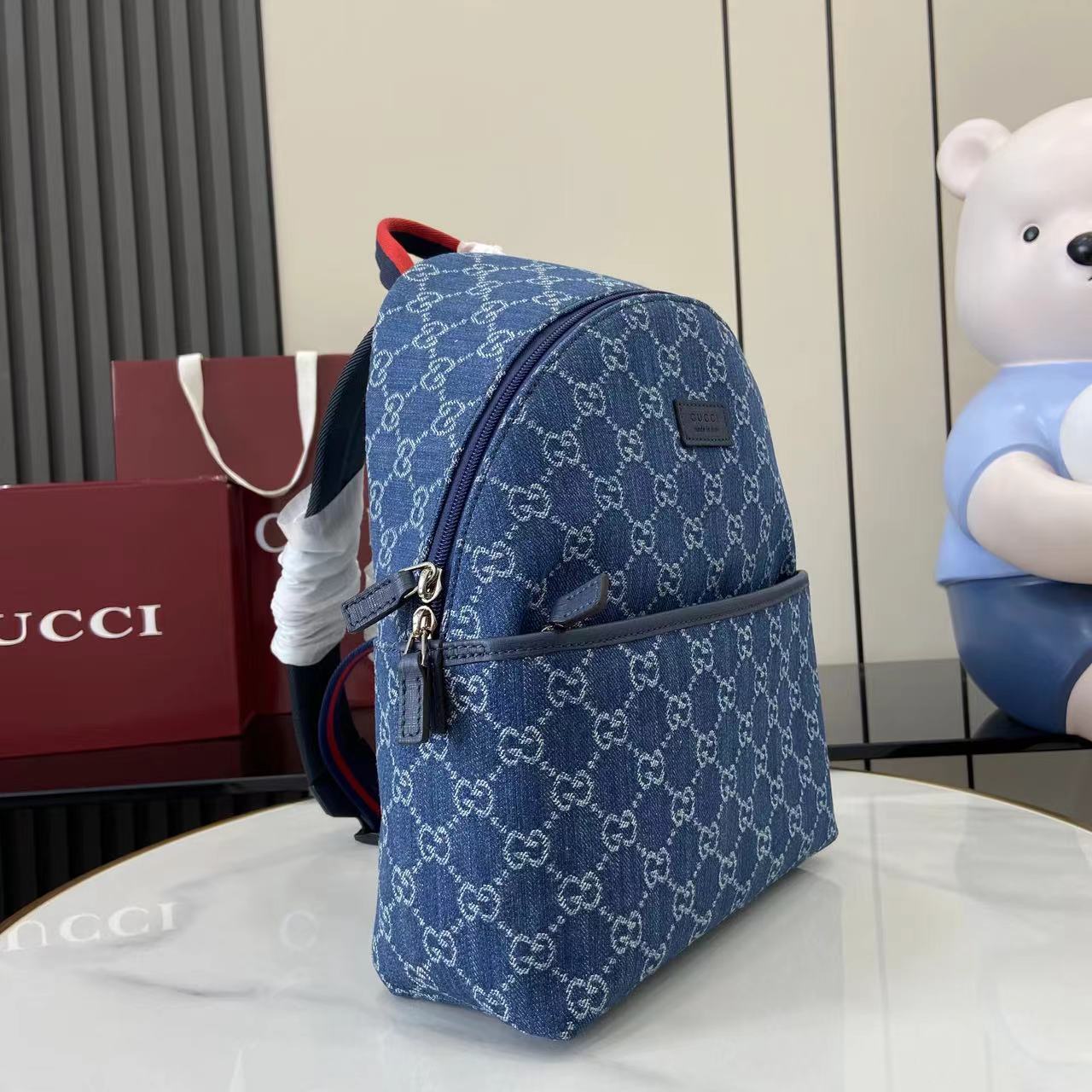 [Gucci] 구찌 키즈 GG 데님 백팩 가방