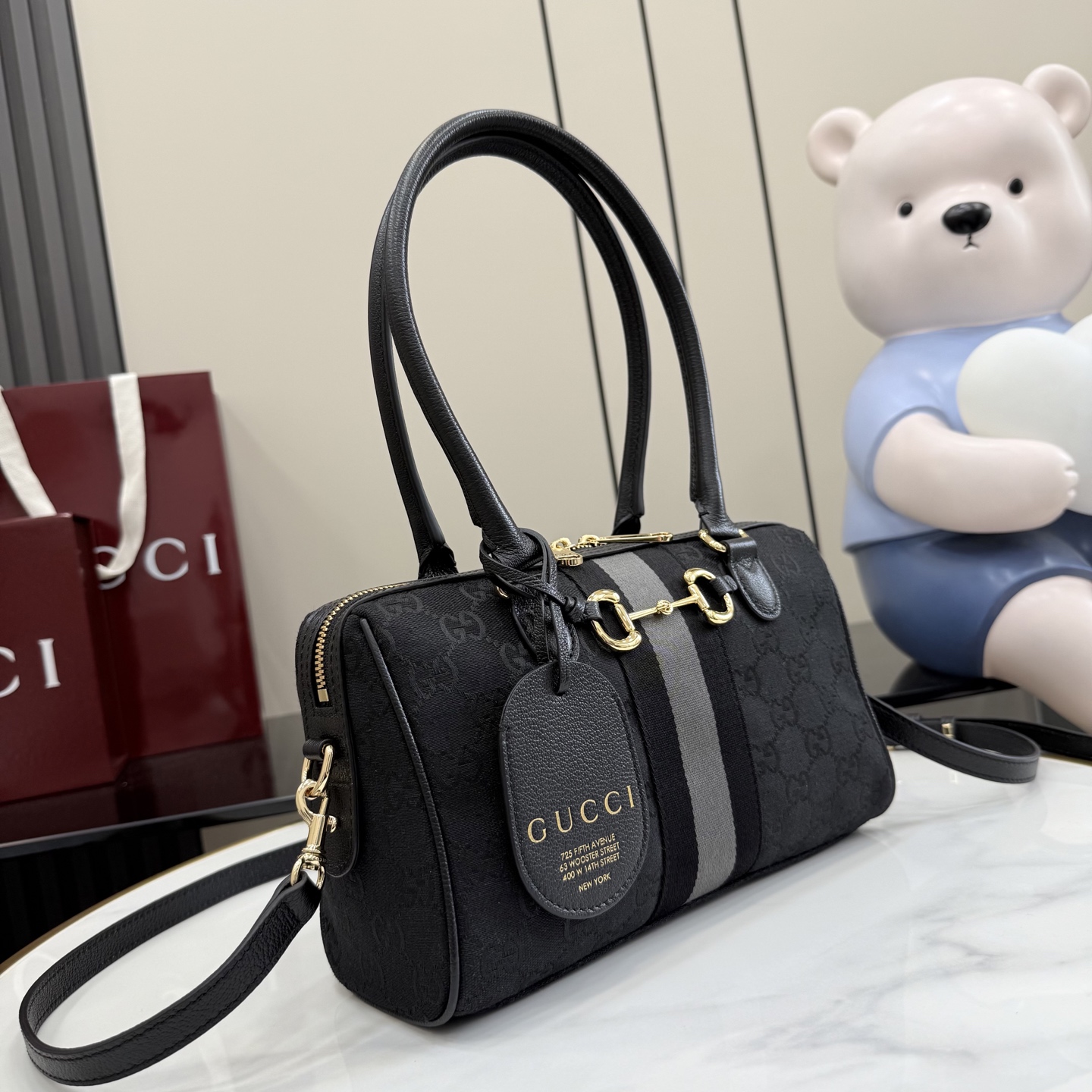 GUCCI 구찌 Gucci NY 컬렉션 보르세토(Borsetto) 핸드백 가방