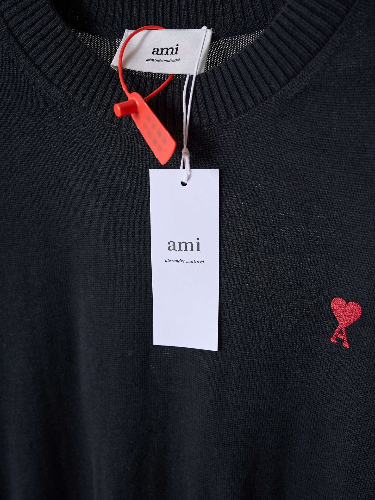 아미(AMI) 하트 자수 울 니트 상의 의류