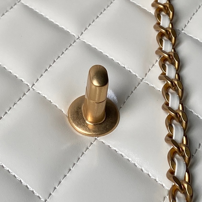 CHANEL 샤넬 더블 골드 볼 드로스트링 미니 백 가방