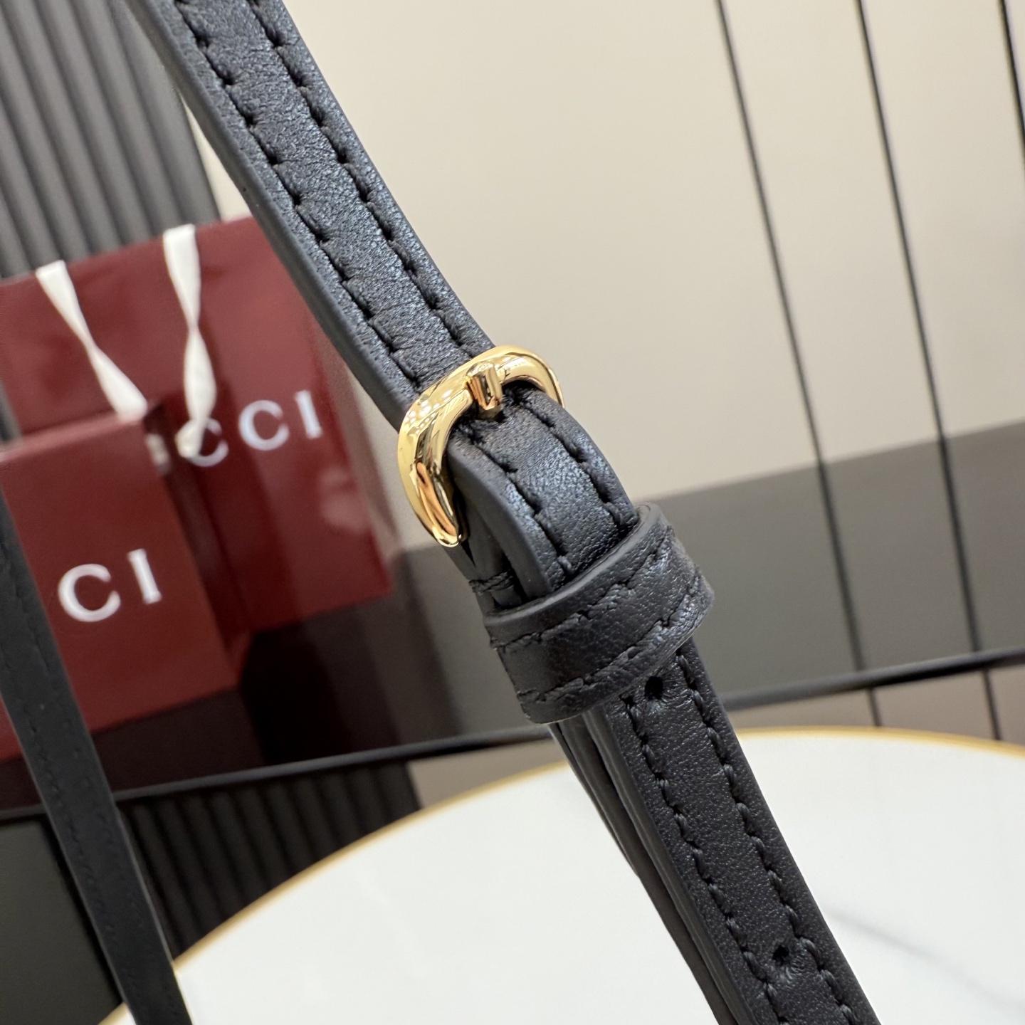 [Gucci] 구찌 26SS 홀스빗 웹 레더 미니 숄더백 가방