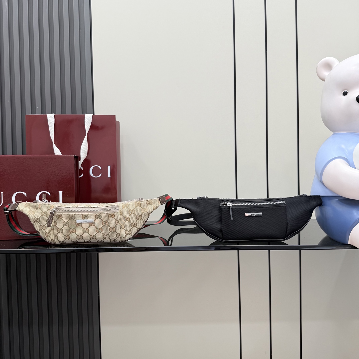 [Gucci] 구찌 Primavera 프리마베라 태그(Tag) GG 캔버스 미니 백 힙색 가방