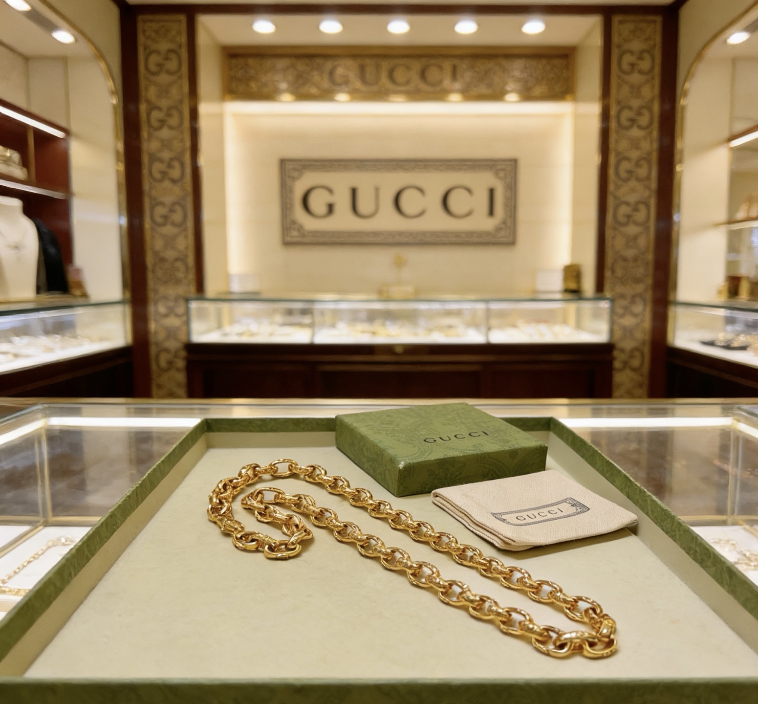 구찌(GUCCI) 더블 G 볼드 체인 목걸이 악세사리