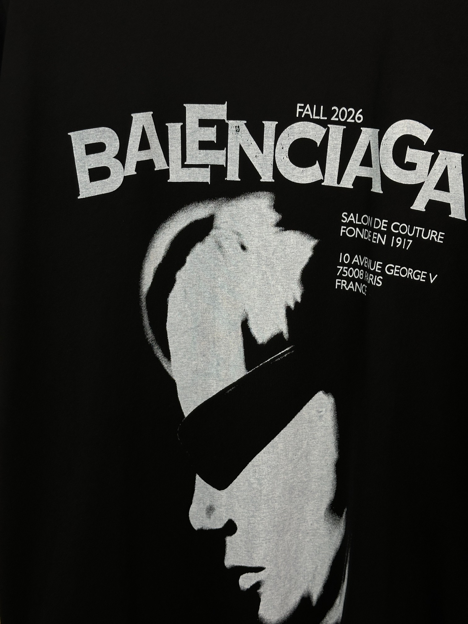 발렌시아가(BALENCIAGA) 다크 시리즈 인물 프린트 반팔 티셔츠 의류