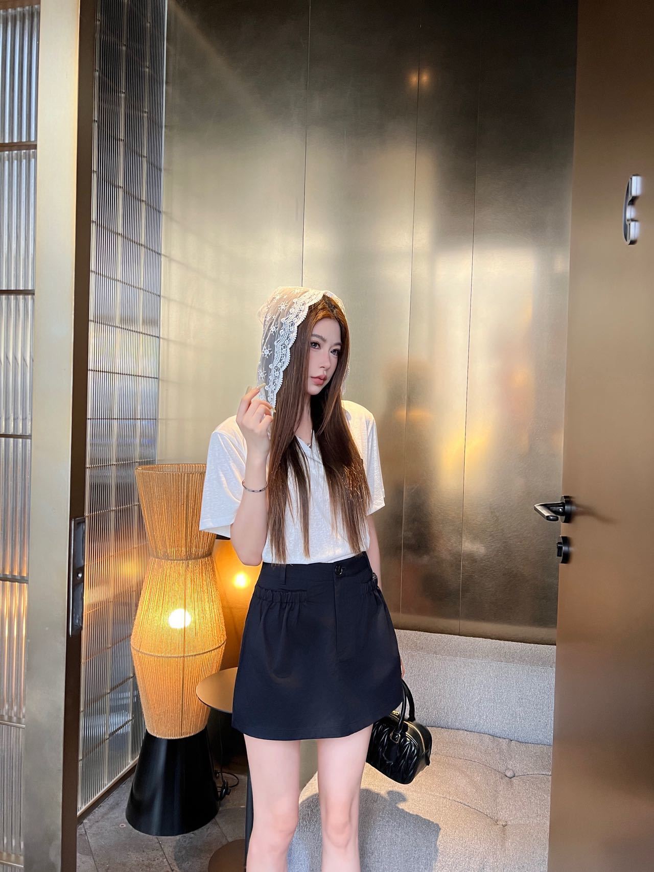 PRADA 프라다 하이엔드 텍스처 미니 스커트 팬츠 의류