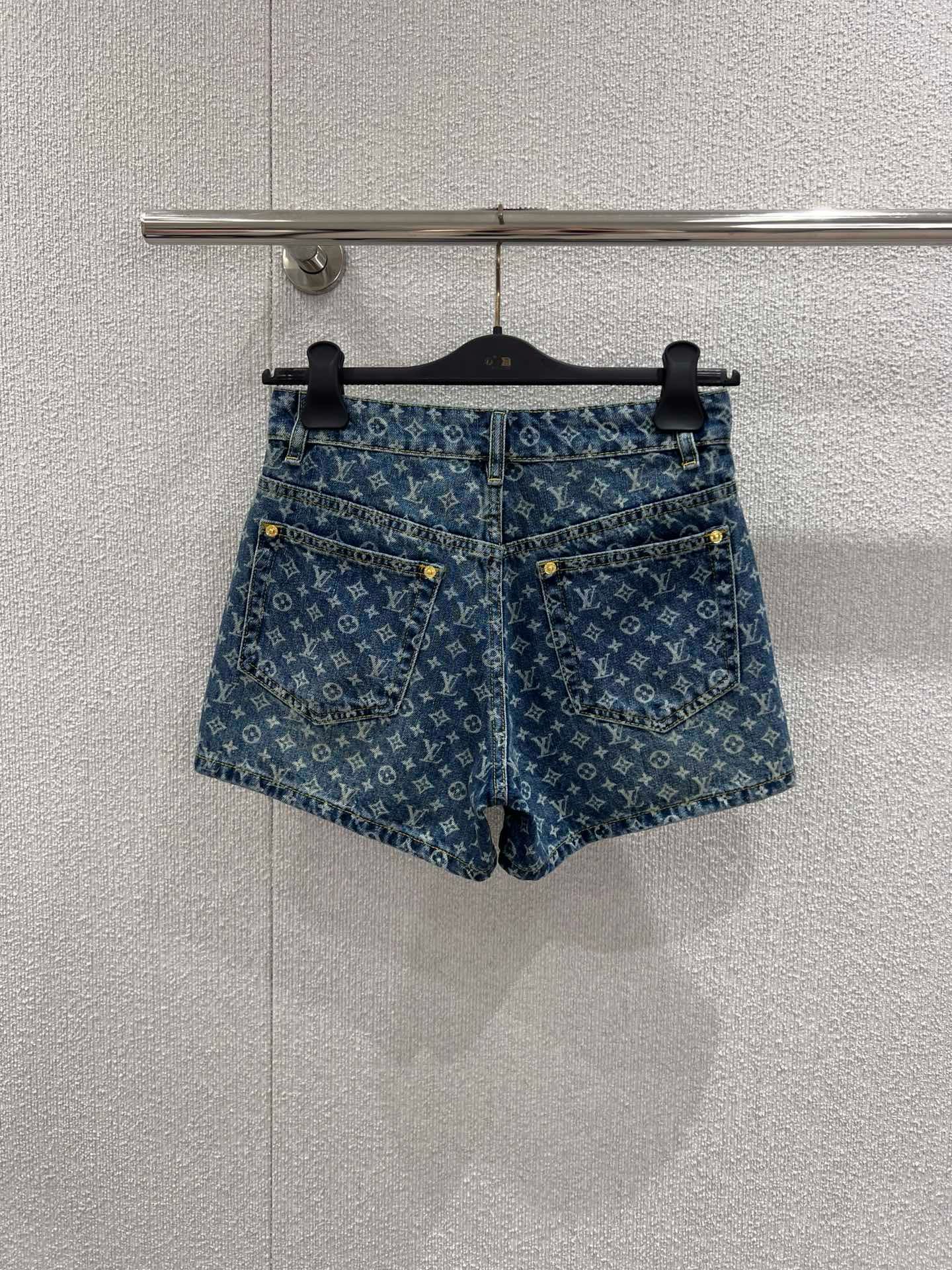 LV 루이비통 로고 자카드 데님 쇼츠 숏 팬츠 바지 의류