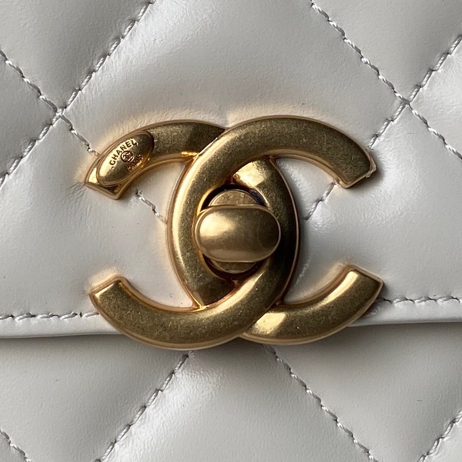 CHANEL 샤넬 더블 골드 볼 드로스트링 미니 백 가방