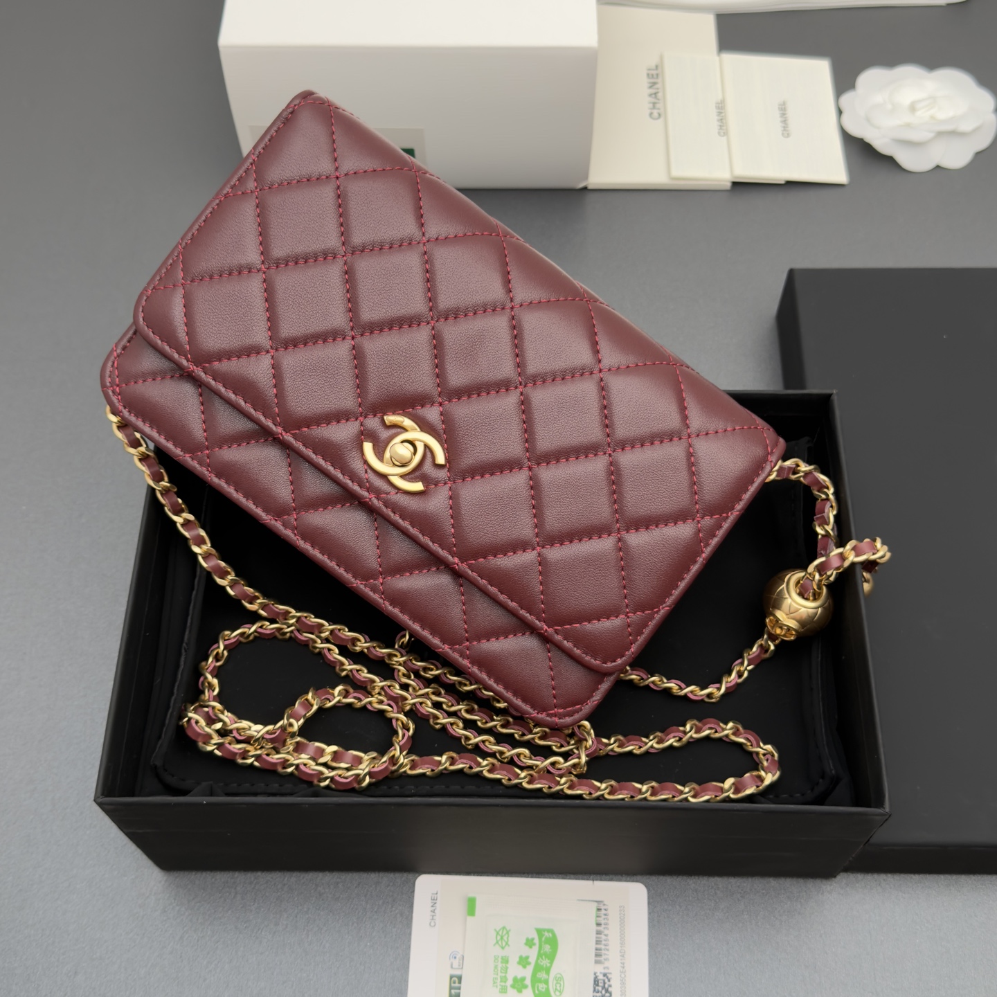 [Chanel] 샤넬 이탈리안 램스킨 클래식 체인 파우치/클러치 가방