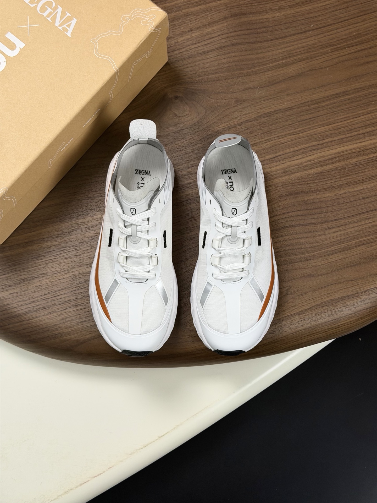 Zegna 제냐 232 스웨이드 스니커즈 신발