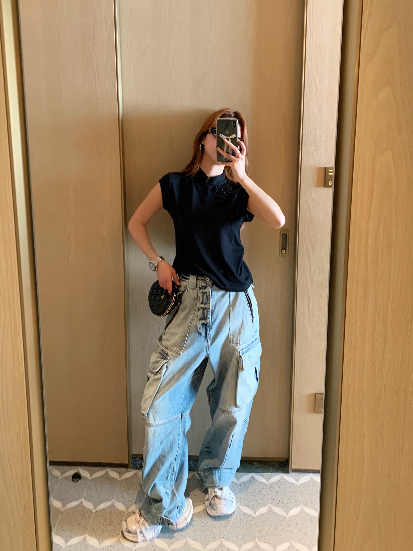 [Valentino] 발렌티노 26SS 오리엔탈 텐셀 비드 차이나카라 셔츠 의류