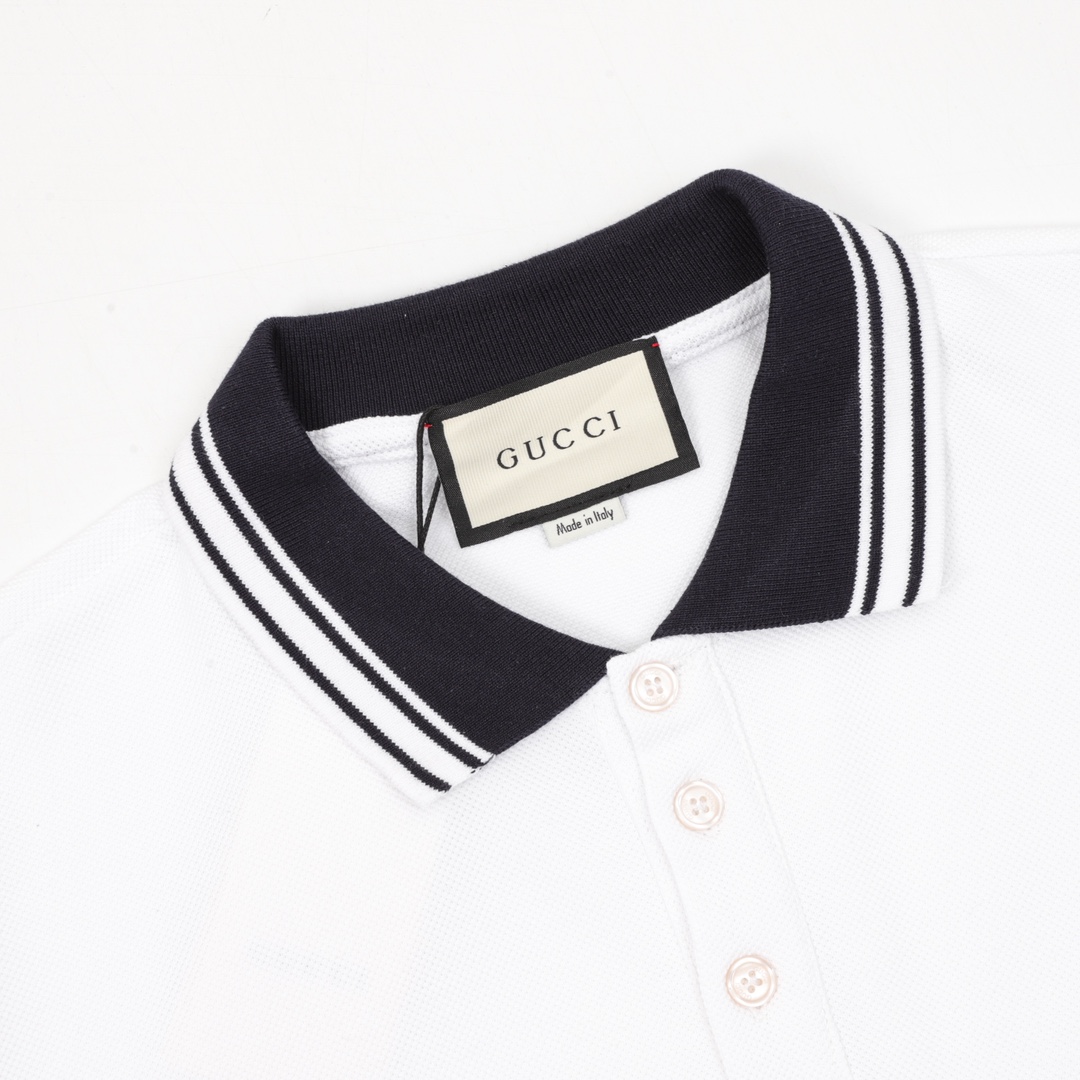구찌(GUCCI) 자수 배색 피케 폴로셔츠 상의 의류