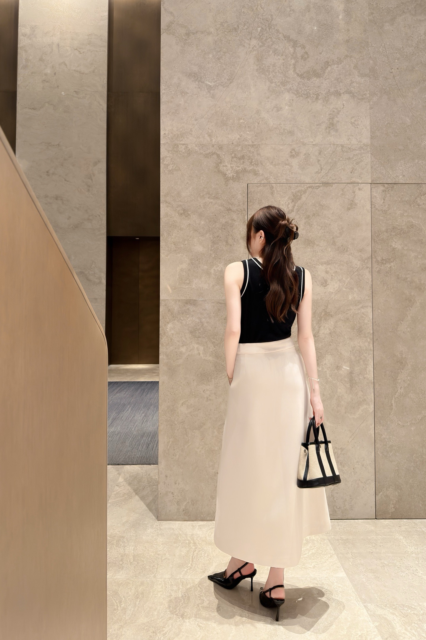 Valentino 발렌티노 하이엔드 수입 원단 롱 스커트 치마 의류