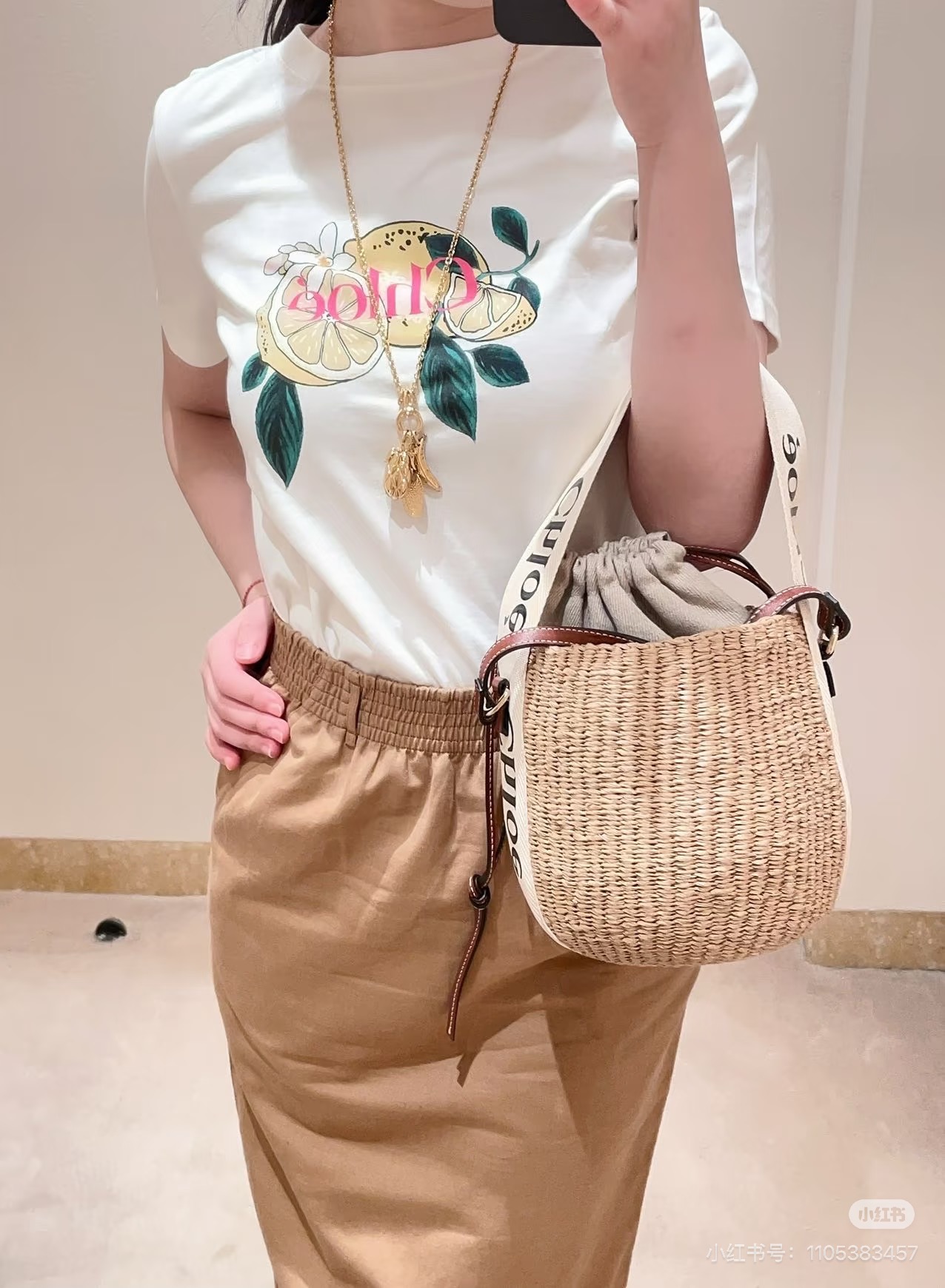 [Chloé] 끌로에 핸드페인팅 데이지 로고 반팔 티셔츠 의류