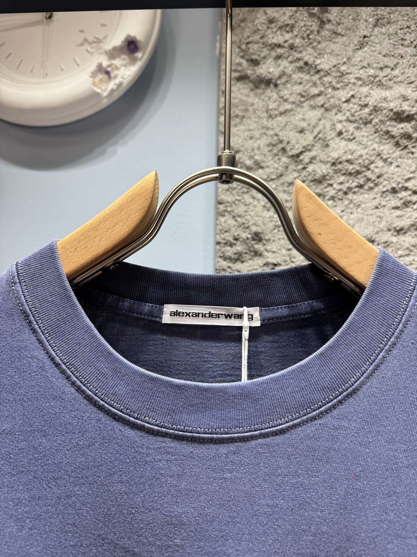 알렉산더왕(Alexander Wang) 레터링 그래픽 워싱 반팔 티셔츠 상의 의류