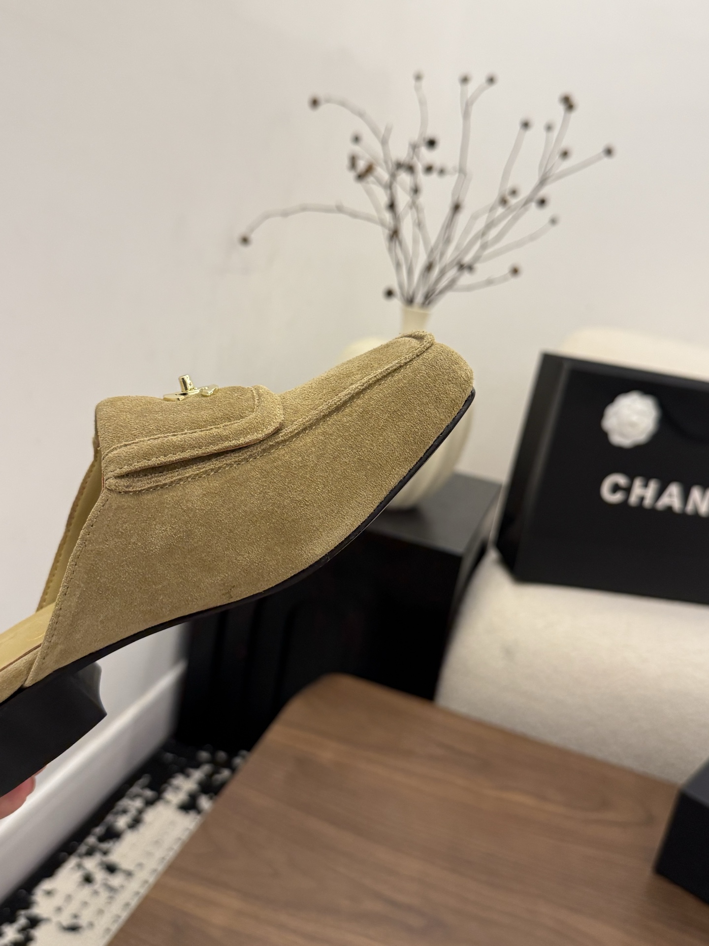 샤넬(CHANEL) 스퀘어토 미들굽 슬리퍼 신발