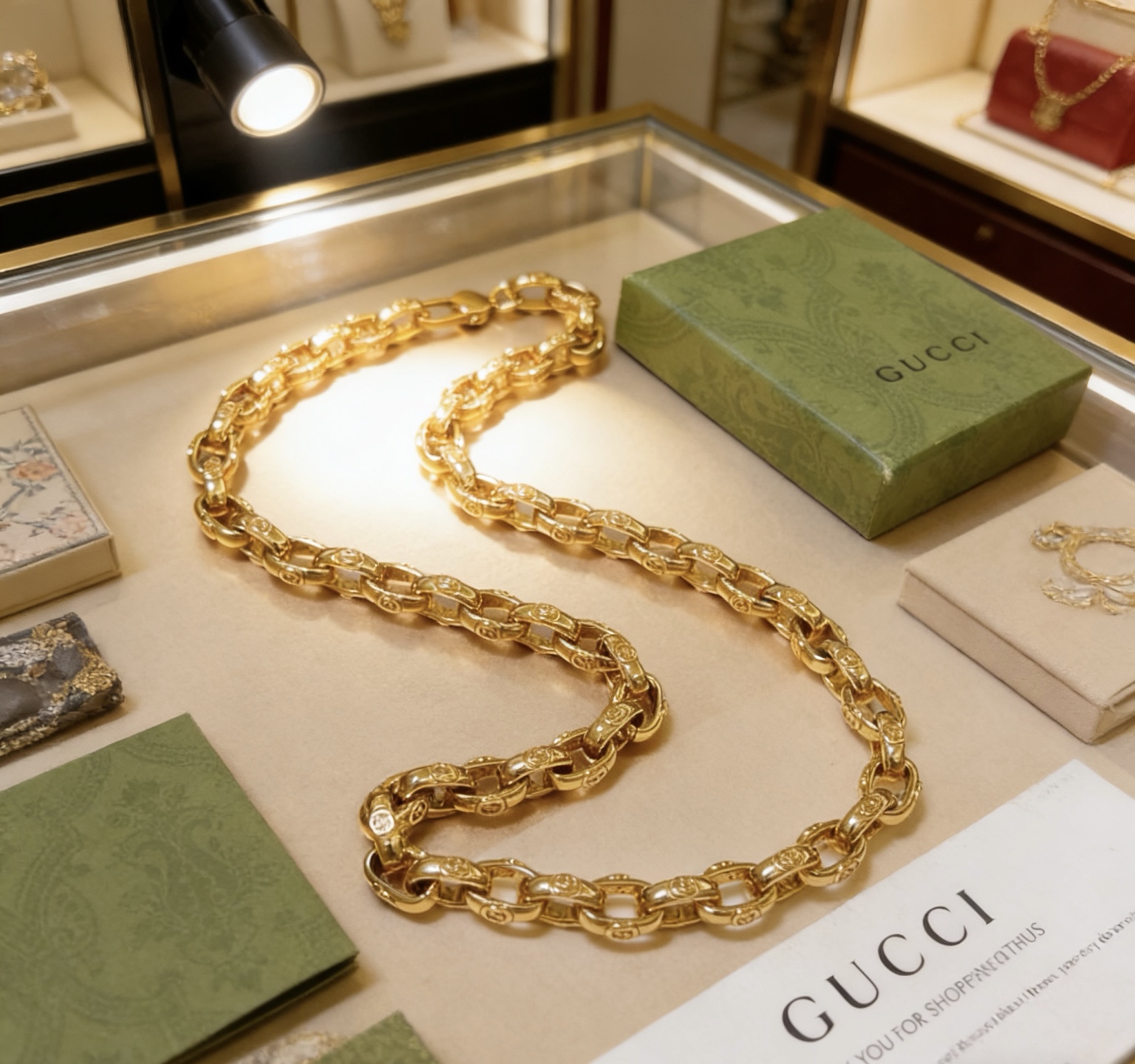 구찌(GUCCI) 더블 G 볼드 체인 목걸이 악세사리