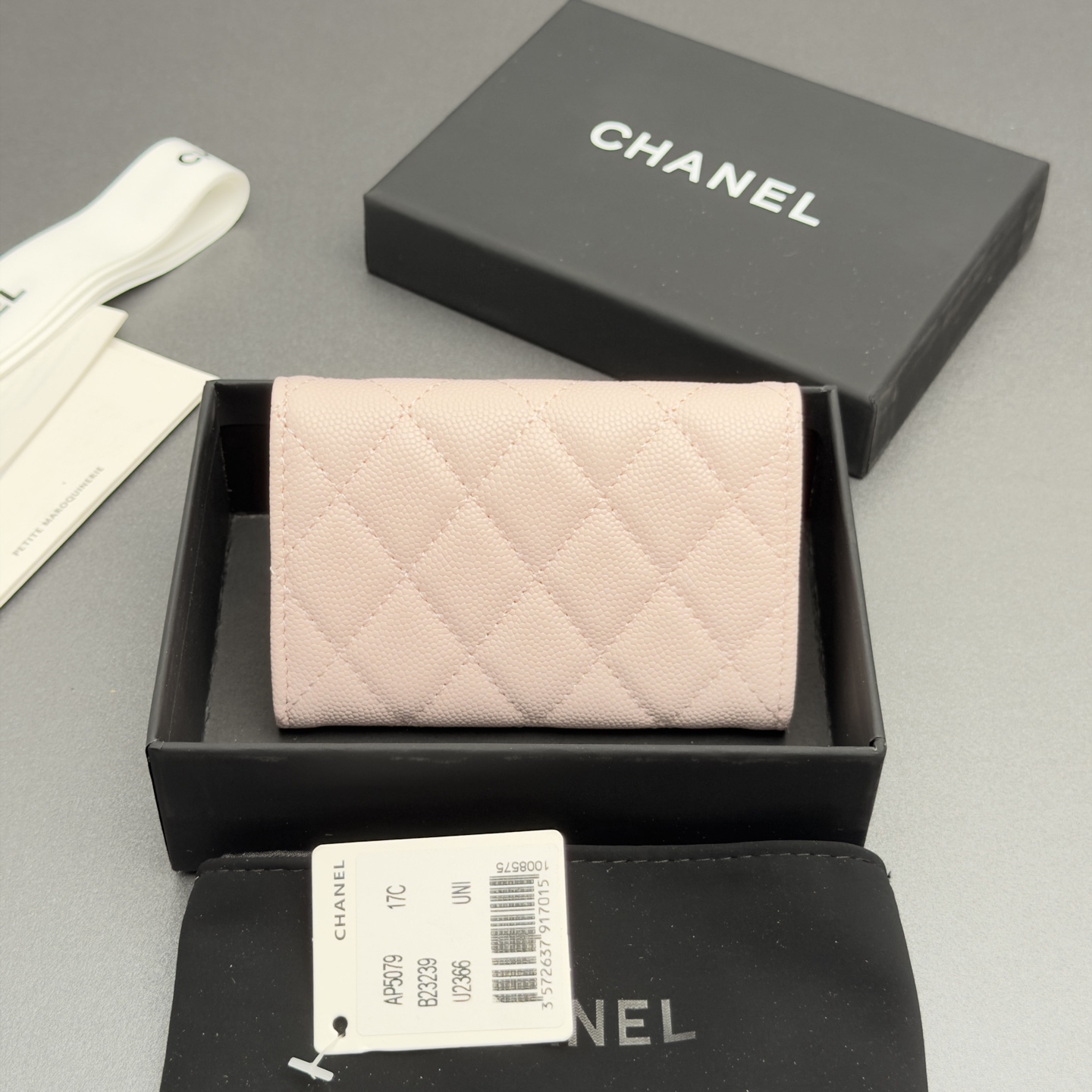 [Chanel] 샤넬 26SS 캐비어 멀티 젬스톤 카드 홀더 지갑