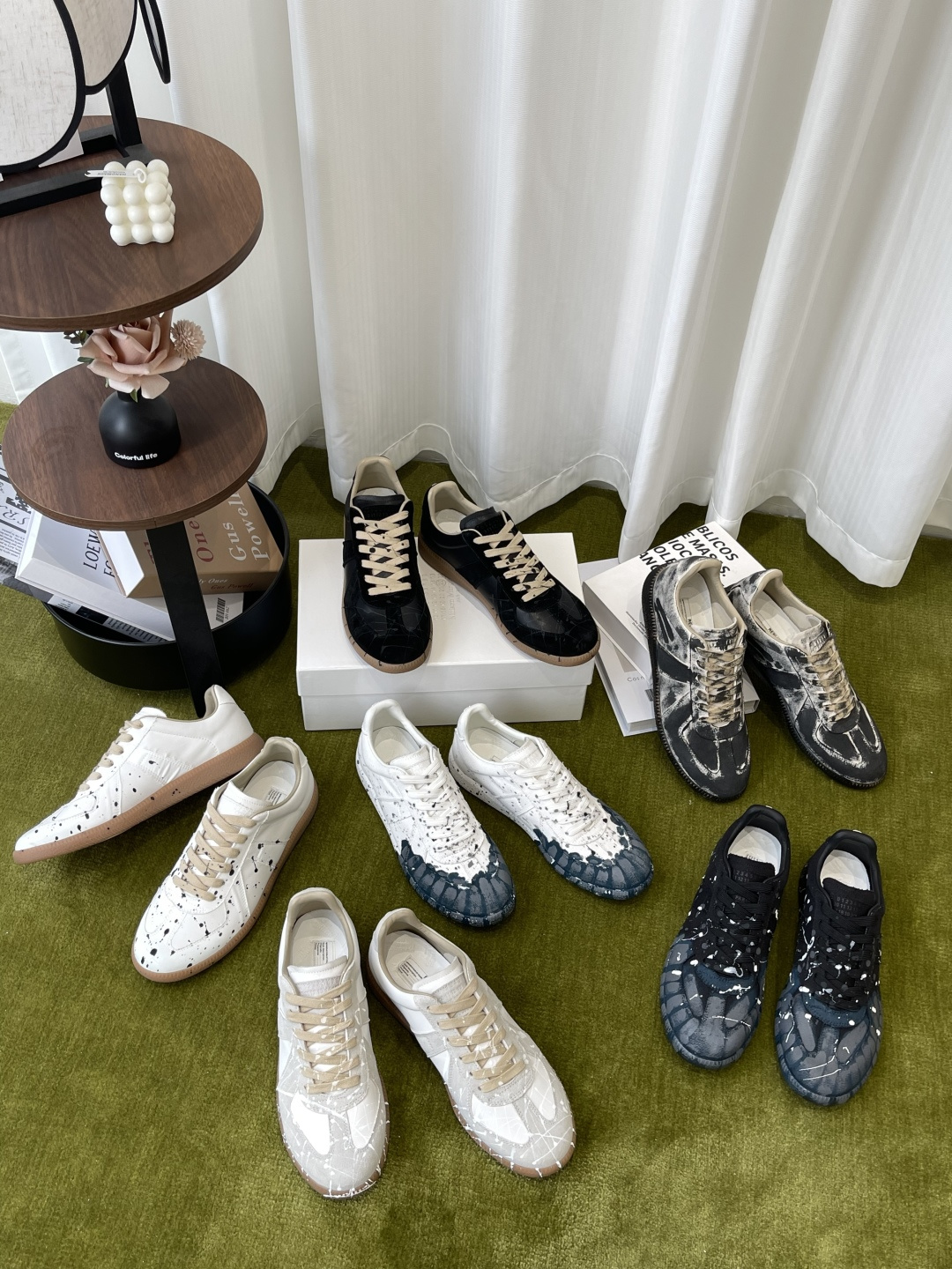 메종 마르지엘라(Maison Margiela) 페인트 스플래터 독일군 스니커즈 신발