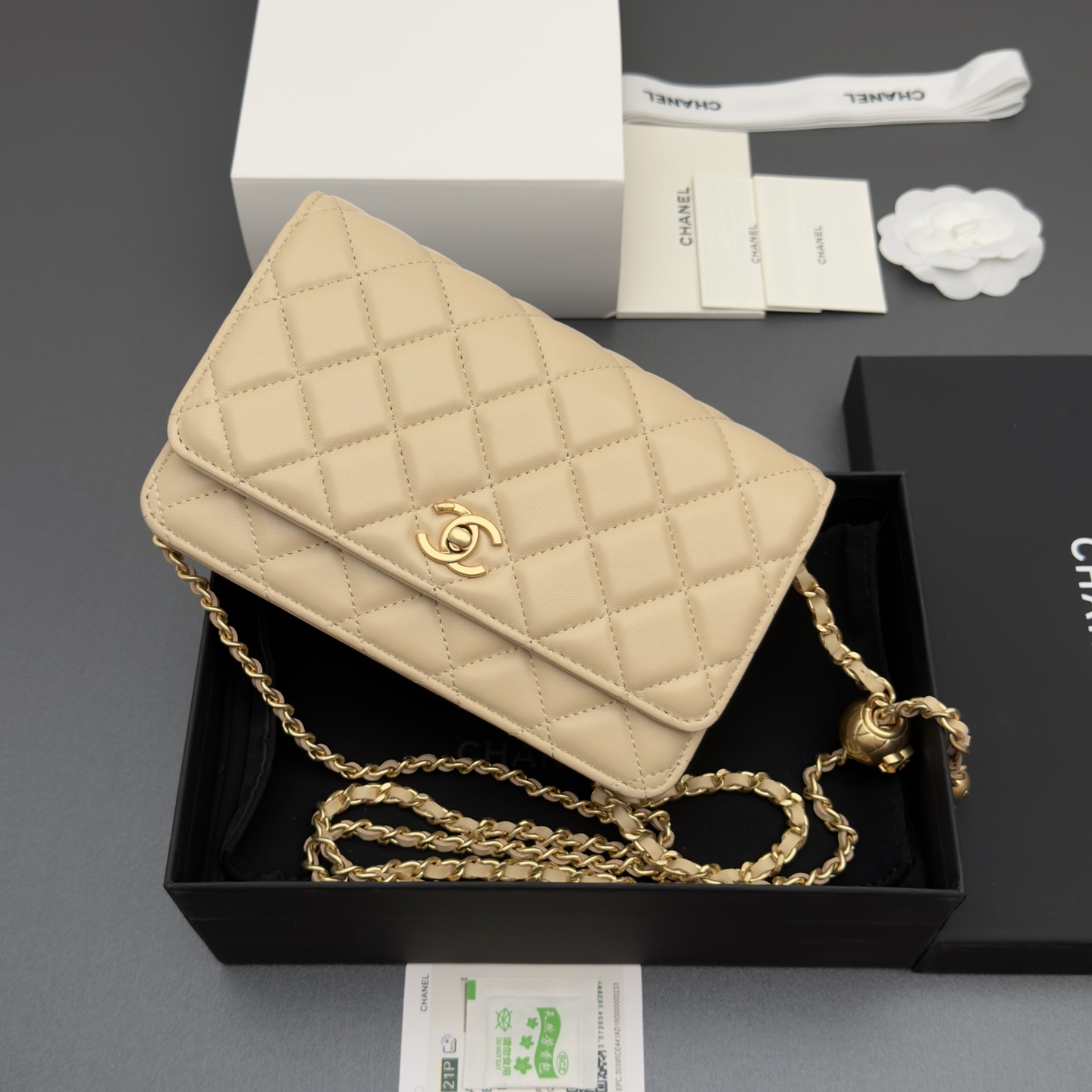 [Chanel] 샤넬 이탈리안 램스킨 클래식 체인 파우치/클러치 가방