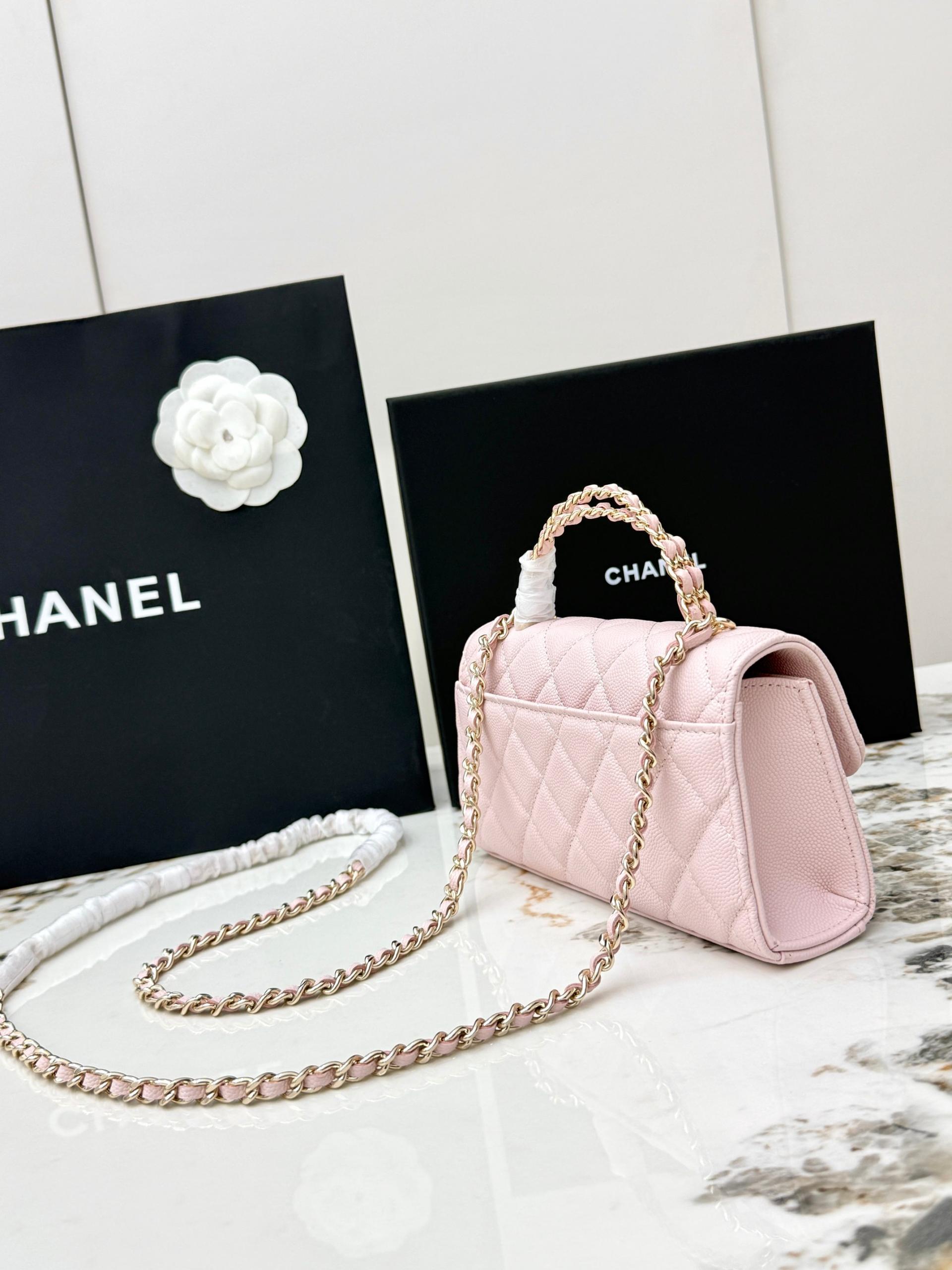 Chanel 25S 샤넬 캐비어 카우레더 Kelly 핸들백 가방