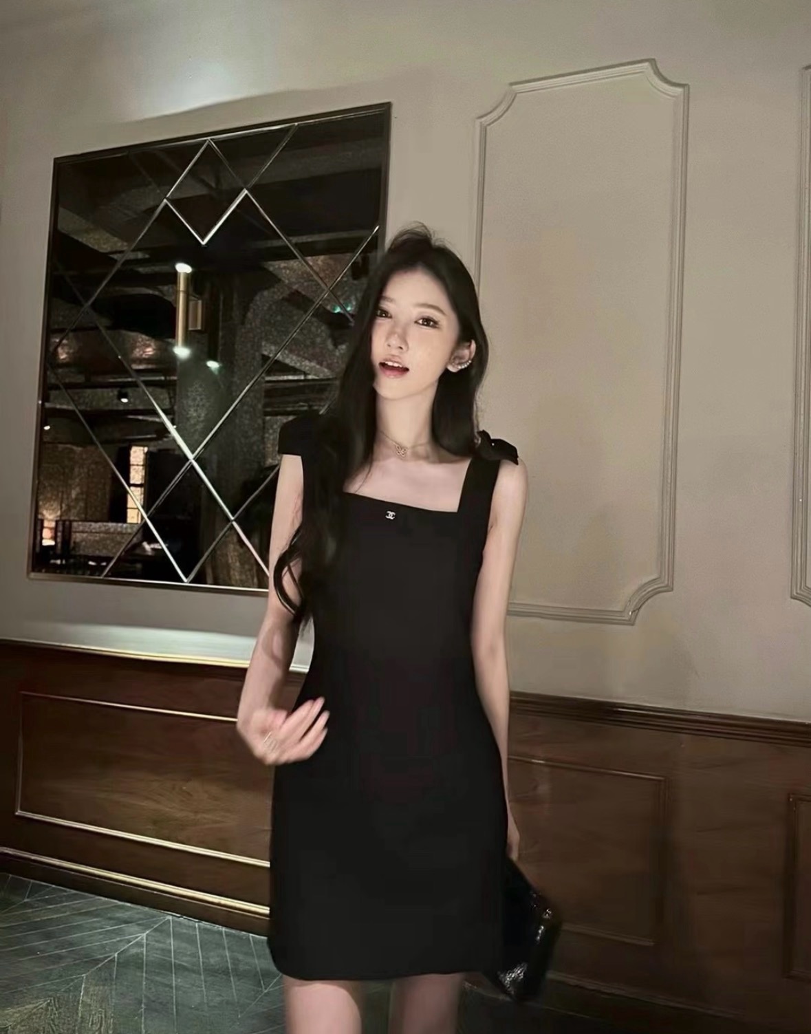 [Chanel] 샤넬 리본 스퀘어넥 리틀 블랙 원피스 의류