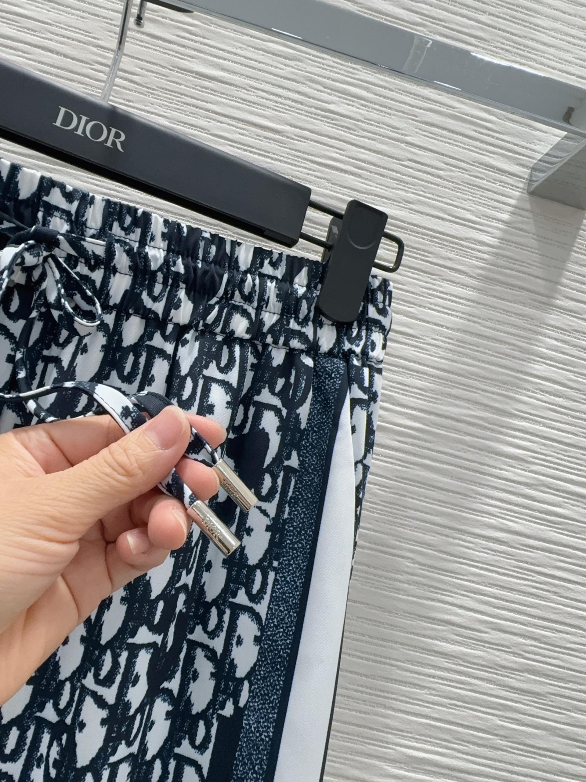Dior 디올 하이엔드 텍스처 와이드 슬랙스 팬츠 바지 의류
