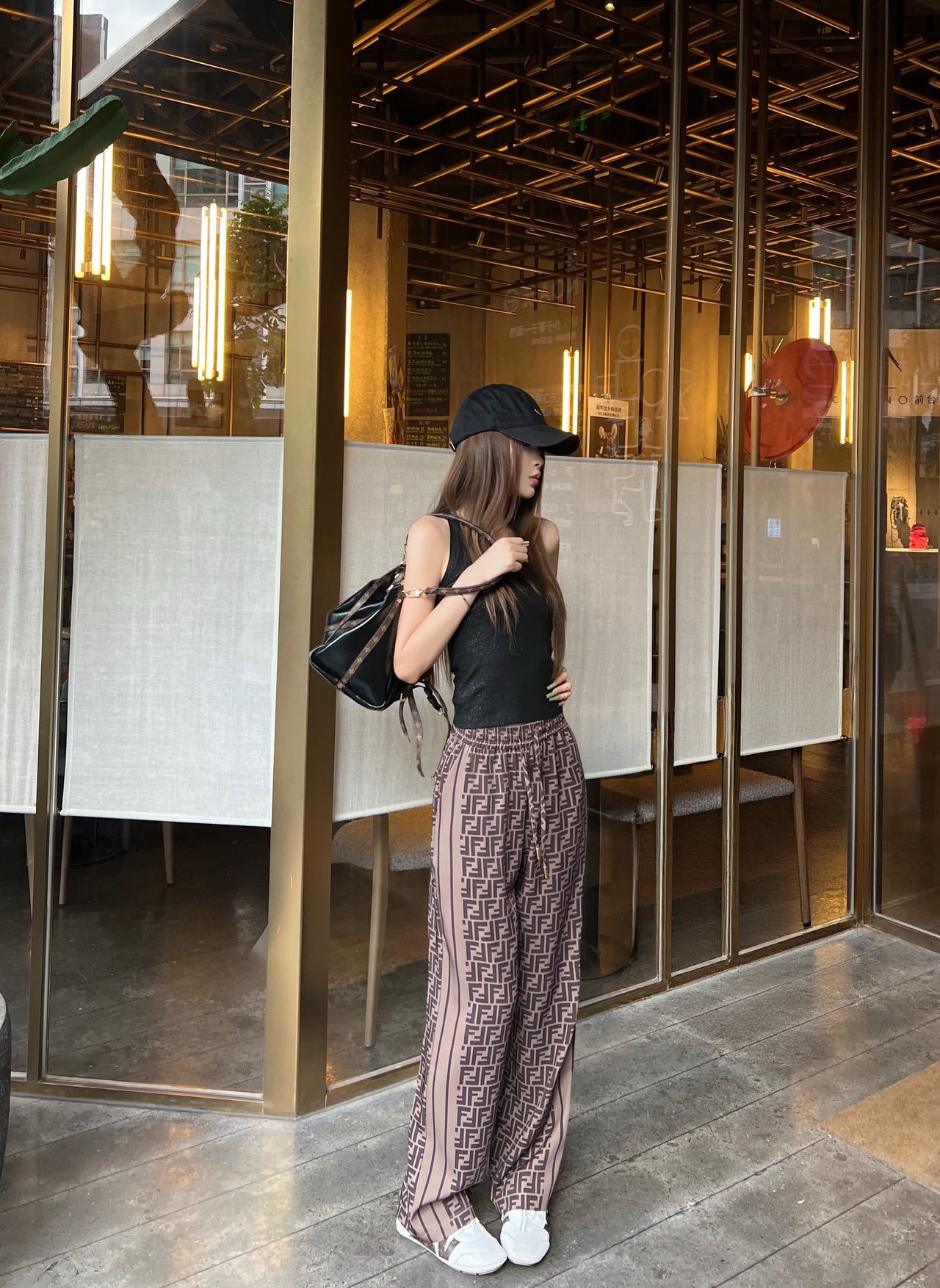 Fendi 펜디 하이엔드 텍스처 와이드 슬랙스 팬츠 바지 의류