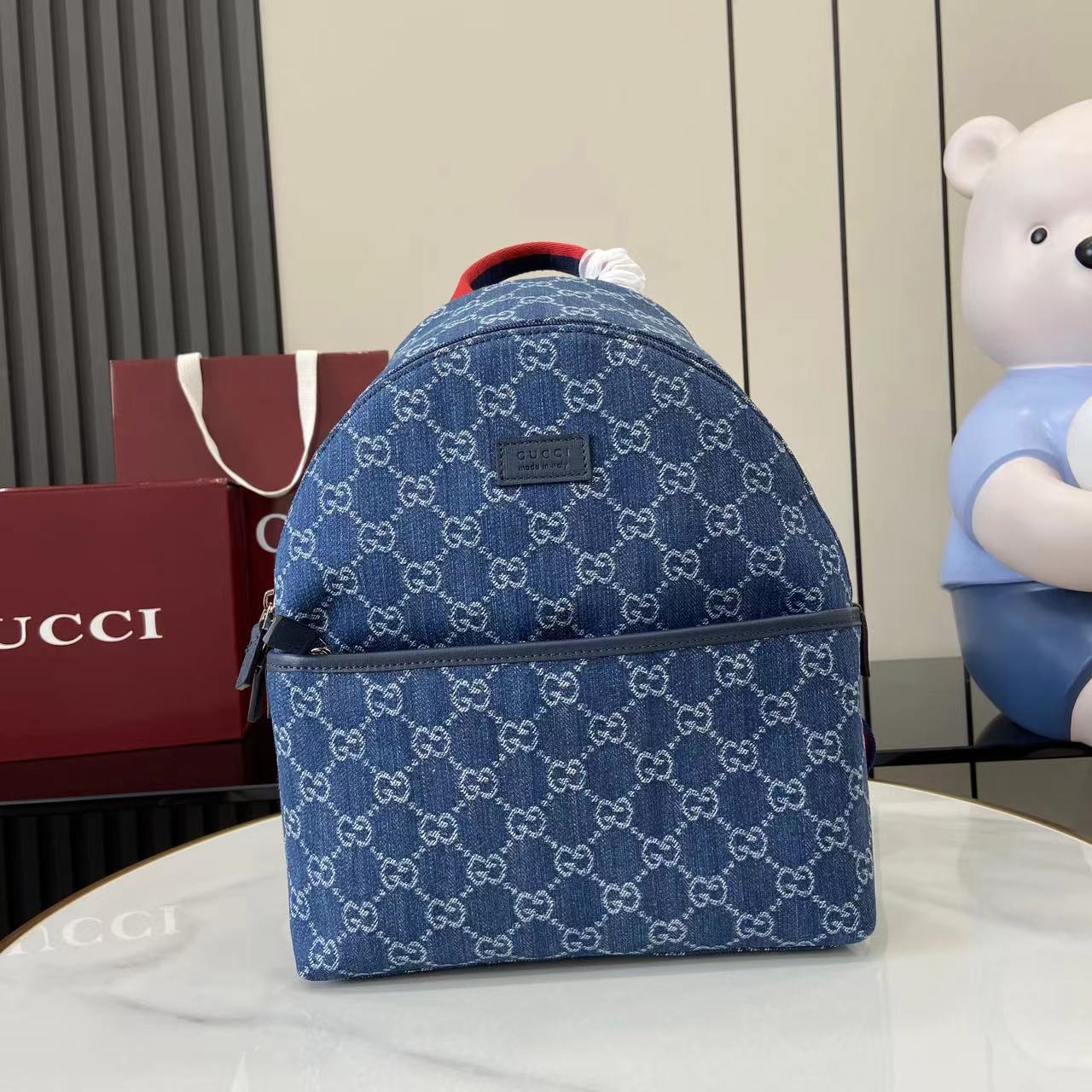 [Gucci] 구찌 키즈 GG 데님 백팩 가방
